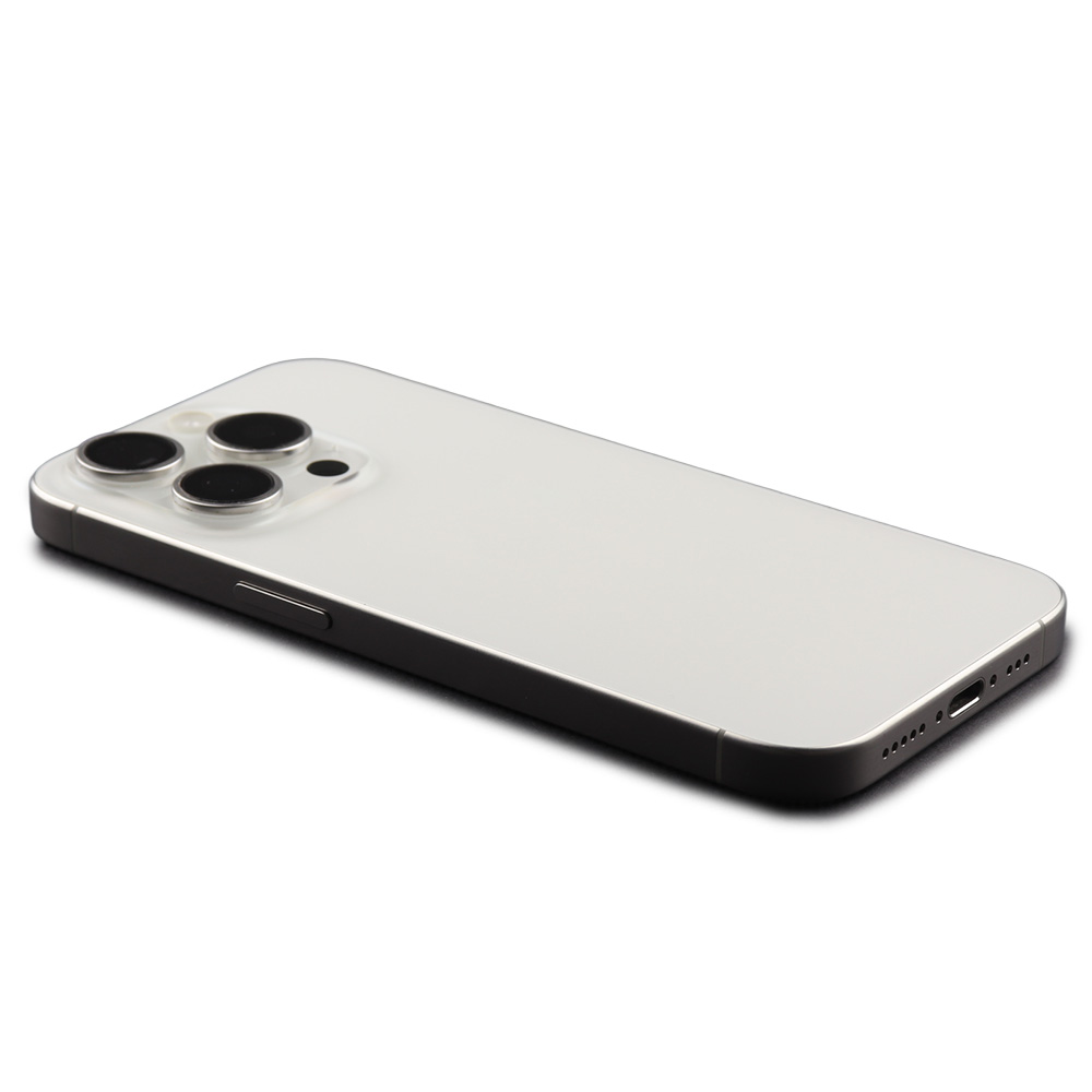 Rear Housing with small parts For iPhone 15 Pro (EU Version) White Titanium Pulled B