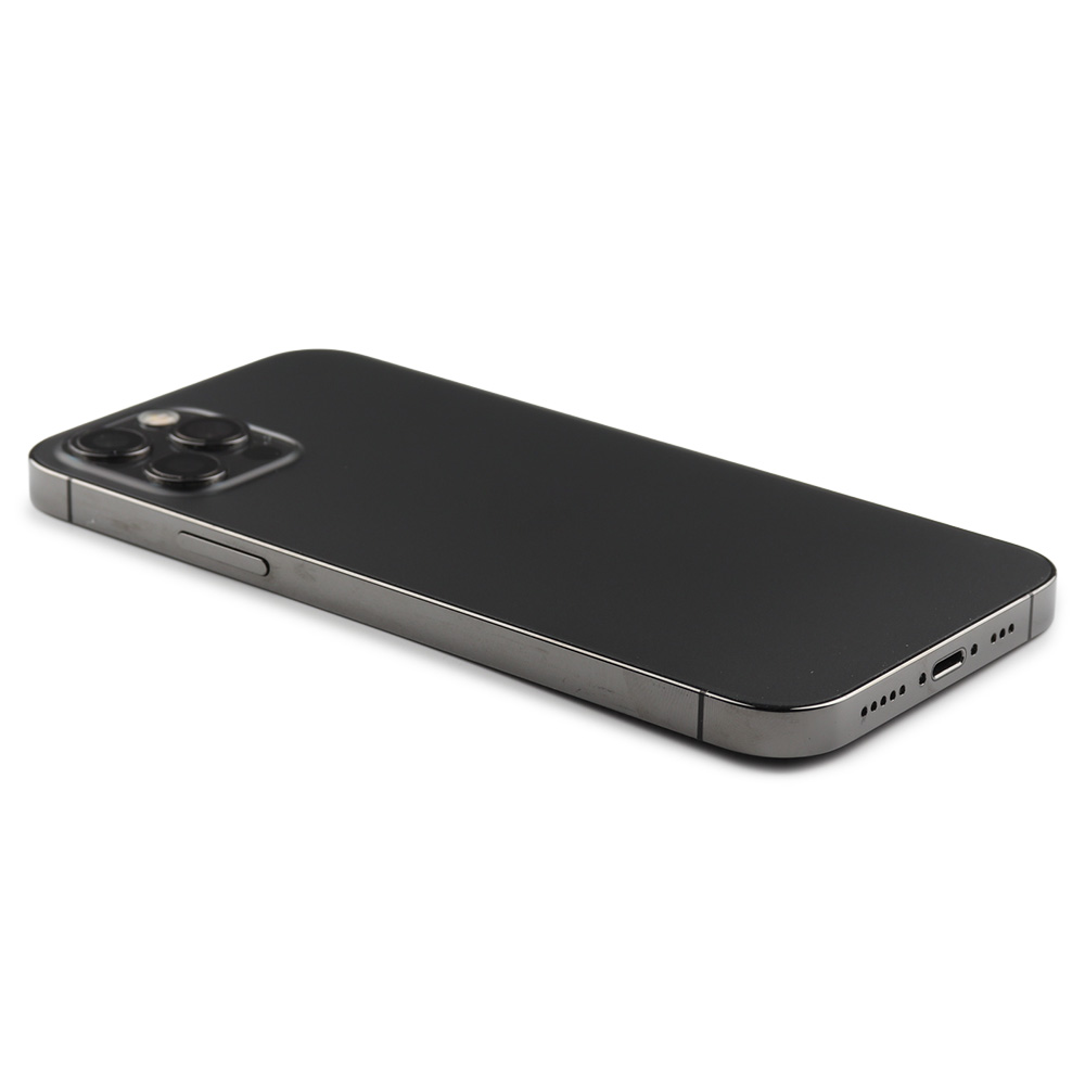 Rear Housing with small parts (EU Version) For iPhone 12 Pro Black Pulled B
