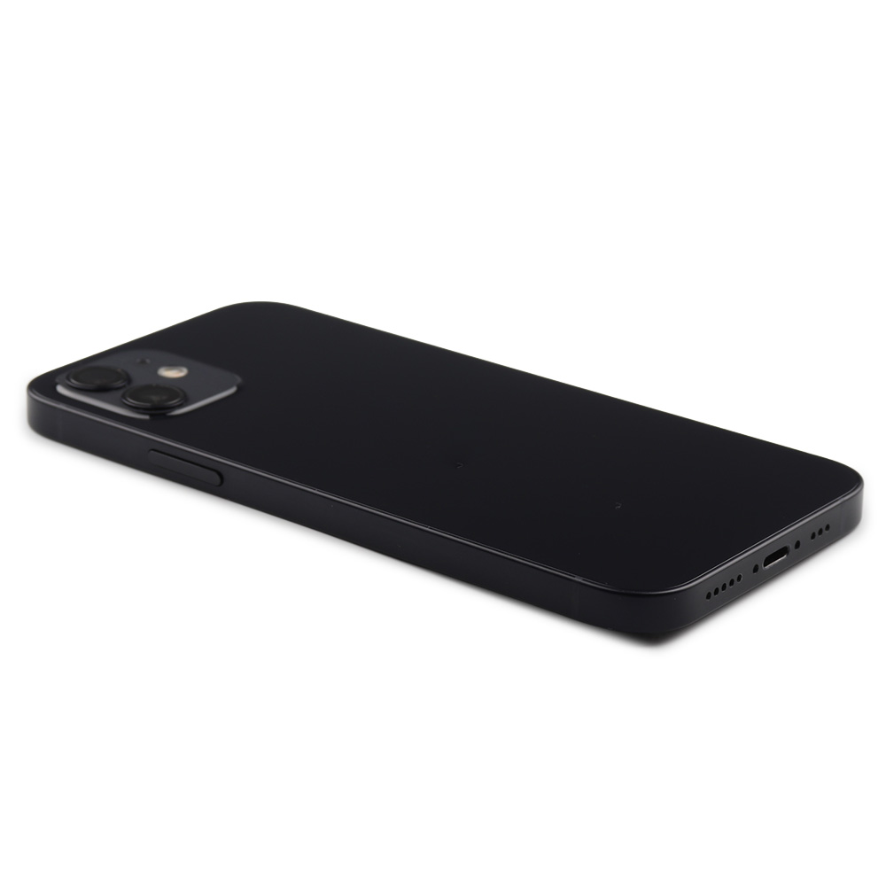 Rear Housing with small parts (EU Version) For iPhone 12 Black Pulled B