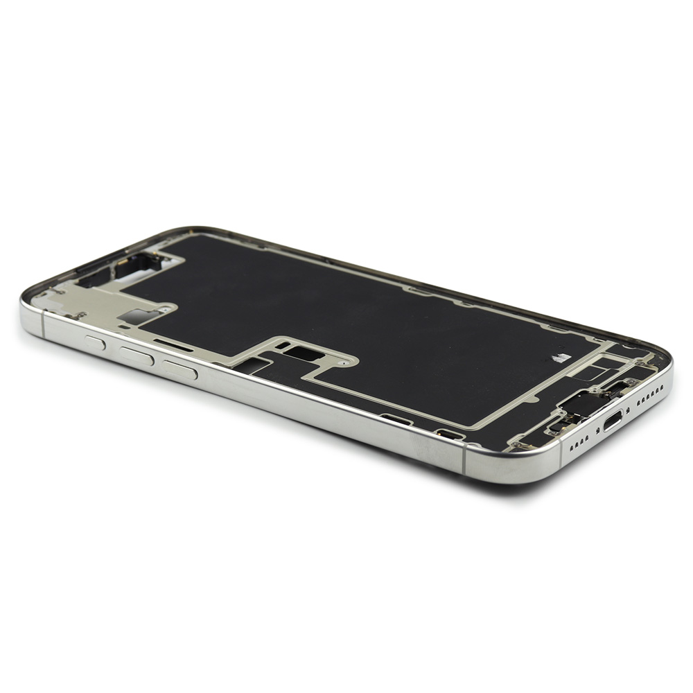 Middle Frame With Power And Volume Button (US Version) For iPhone 16 Pro Max White Titanium Pulled
