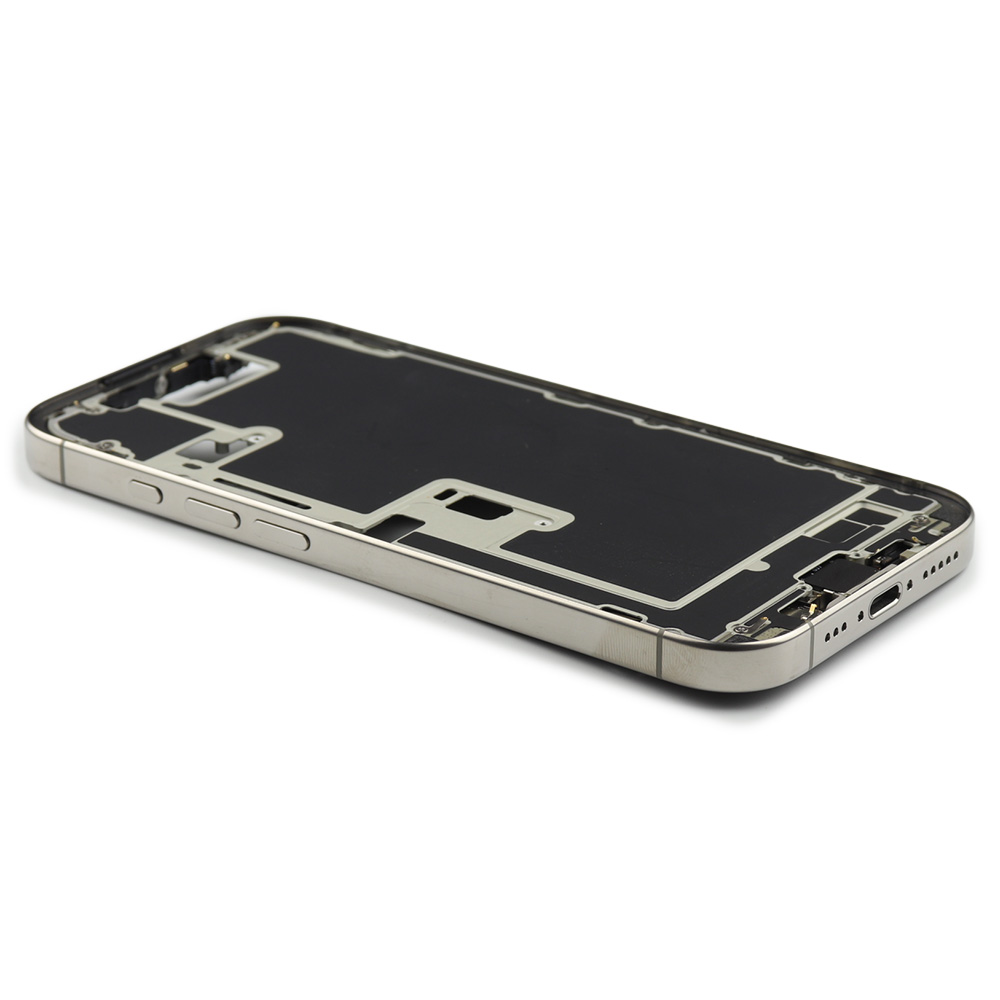 Middle Frame With Power And Volume Button (US Version) For iPhone 16 Pro Natural Titanium Pulled