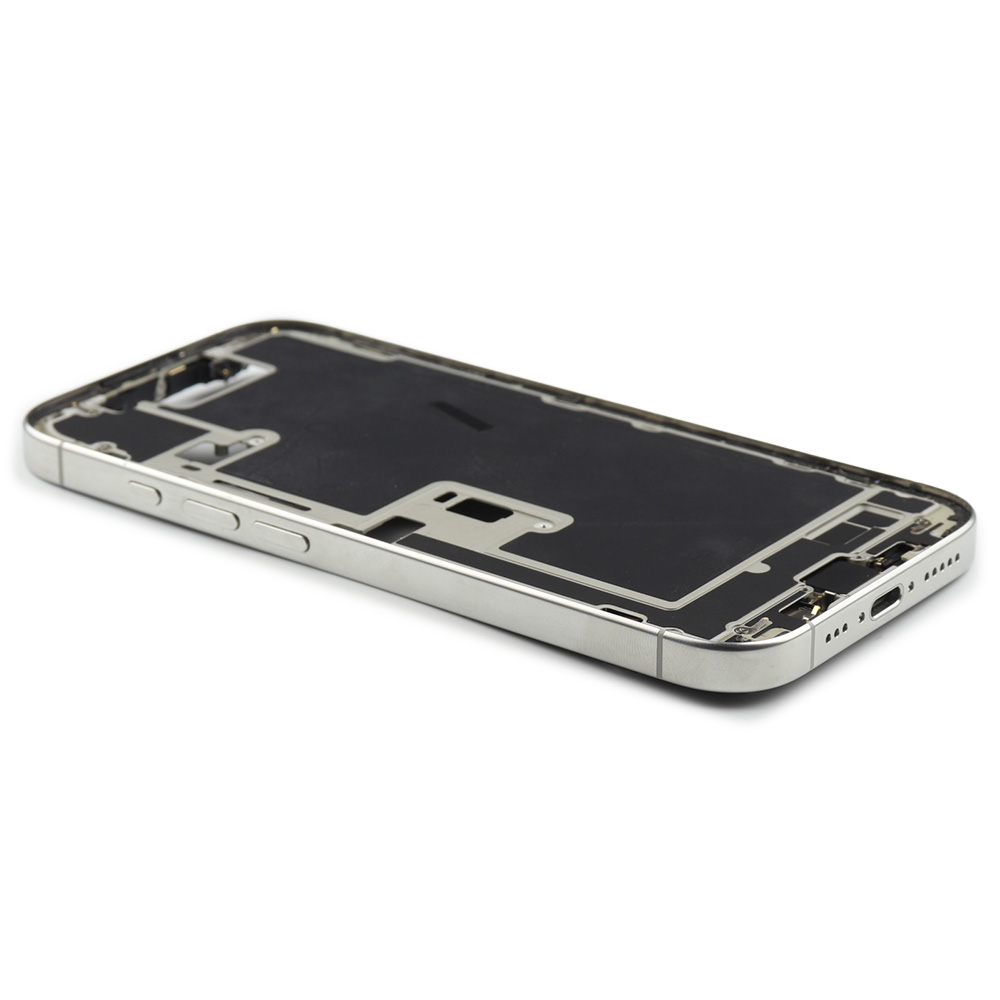 Middle Frame With Power And Volume Button (US Version) For iPhone 16 Pro White Titanium Pulled