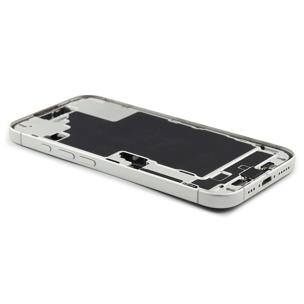 Middle Frame With Power And Volume Button (US Version) For iPhone 16 White Pulled