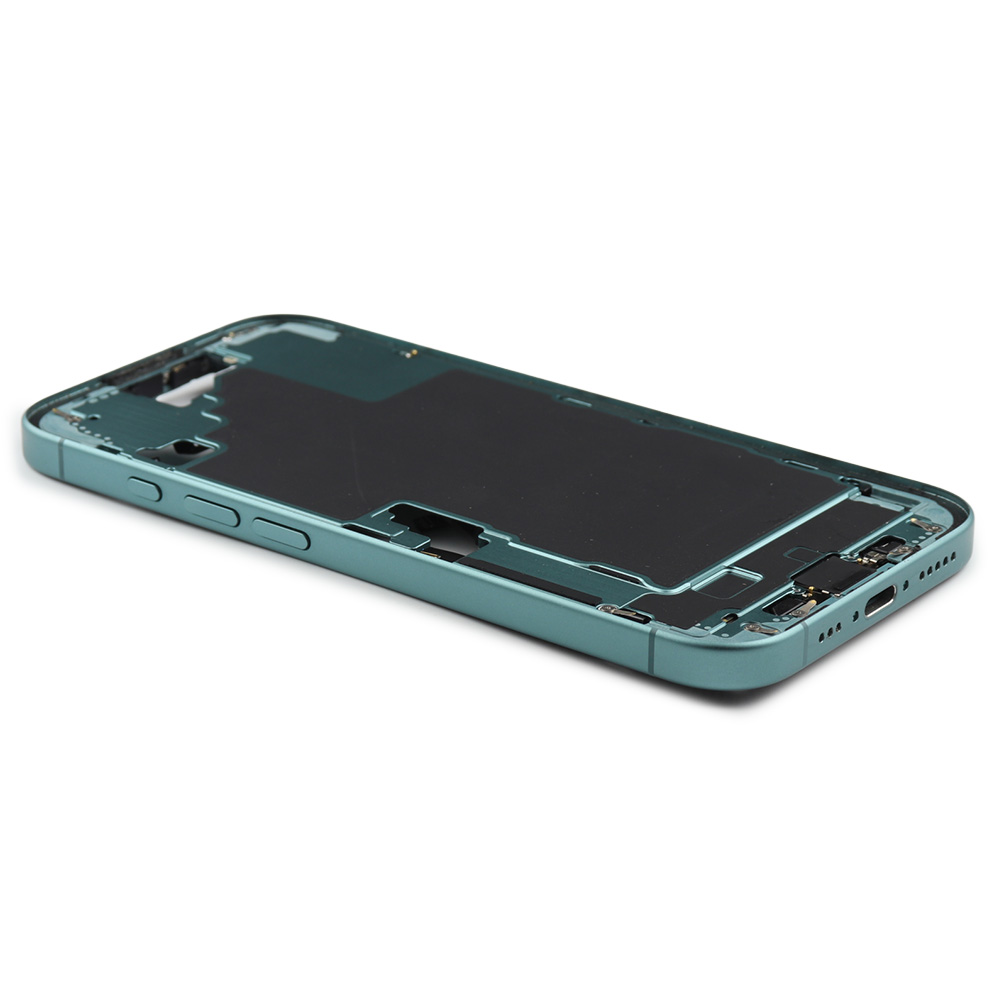 Middle Frame With Power And Volume Button (US Version) For iPhone 16 Teal Pulled