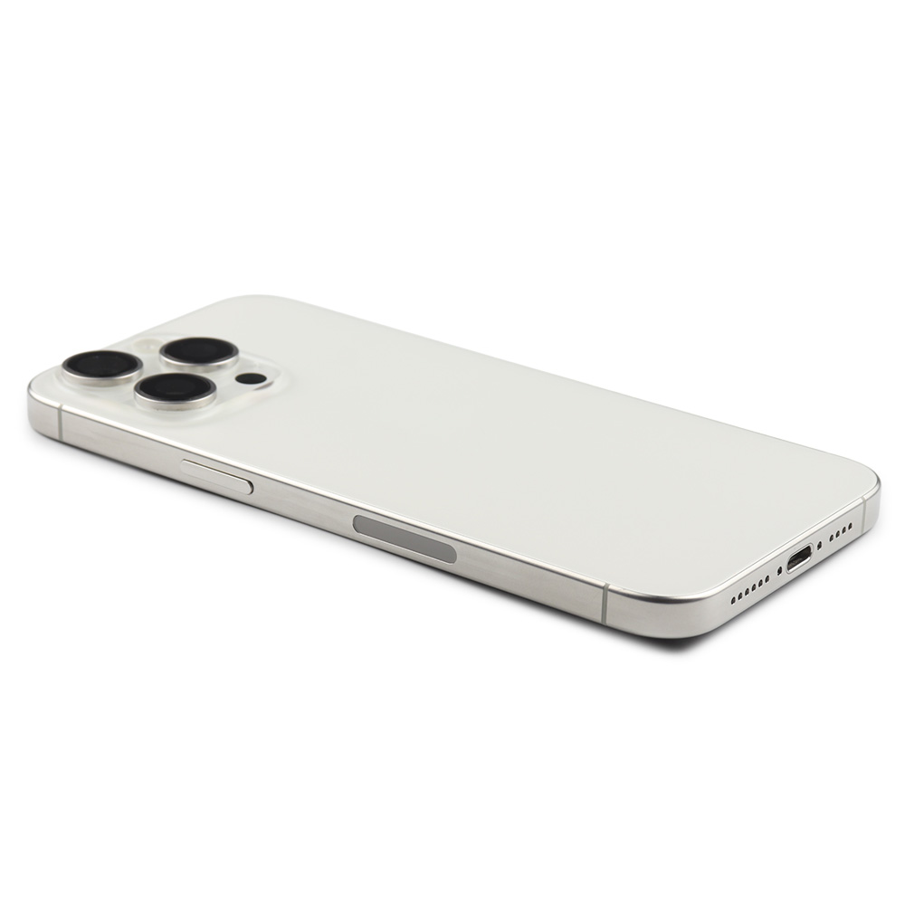 Rear Housing with small parts (US Version) For iPhone 15 Pro Max White Titanium Pulled