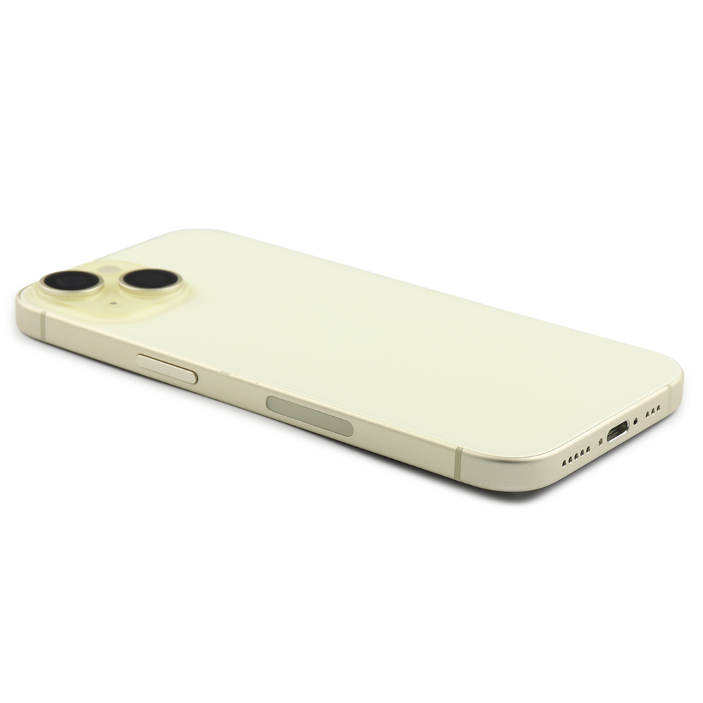 Rear Housing with small parts (US Version) For iPhone 15 Yellow Titanium Pulled