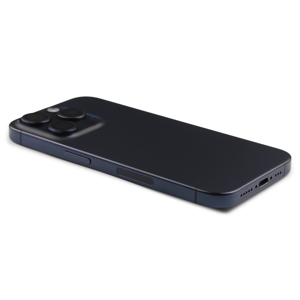 Rear Housing with small parts (US Version) For iPhone 15 Pro Blue Titanium Pulled