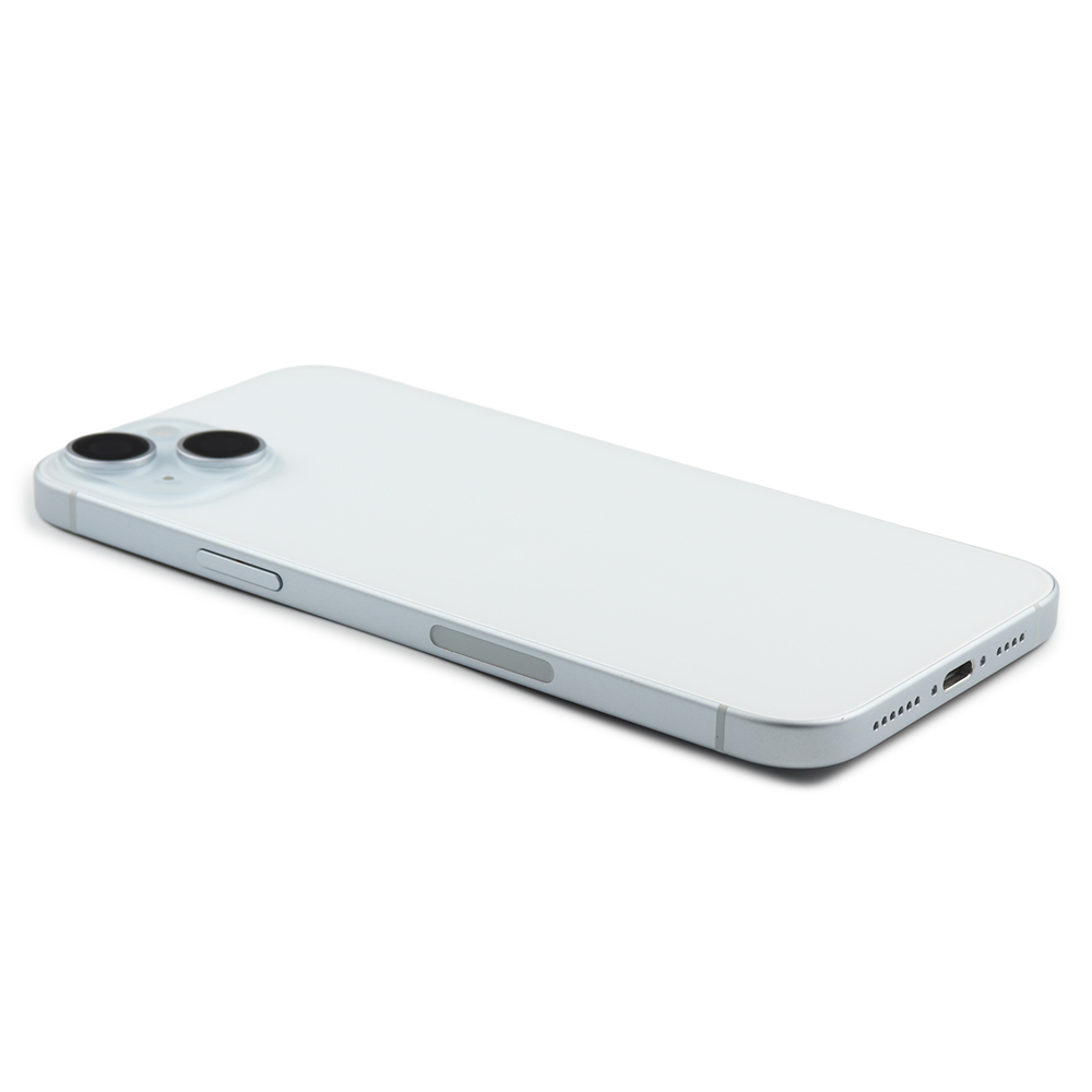 Rear Housing with small parts (US Version) For iPhone 15 Plus Blue Titanium Pulled
