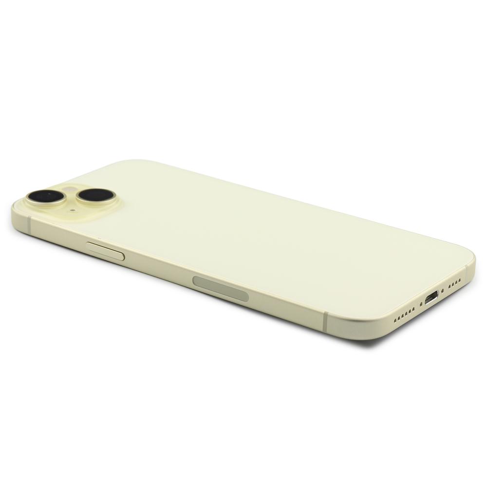 Rear Housing with small parts (US Version) For iPhone 15 Plus Yellow Titanium Pulled