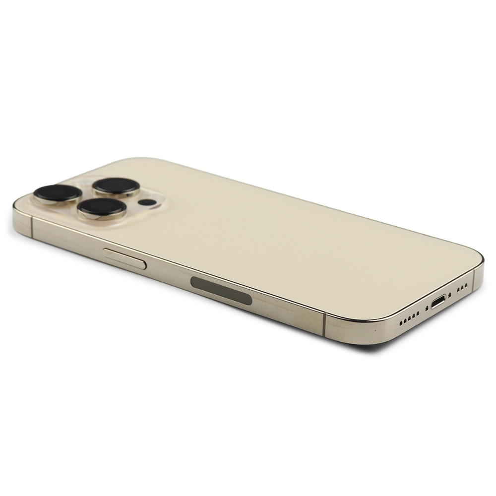 Rear Housing with small parts (US Version) For iPhone 14 Pro Gold Pulled