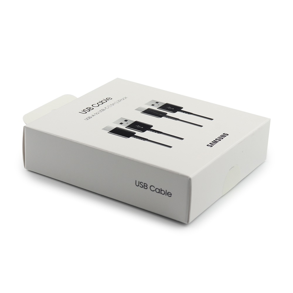 Wall Charger + 2 x USB-C Cable for Samsung 50W Black