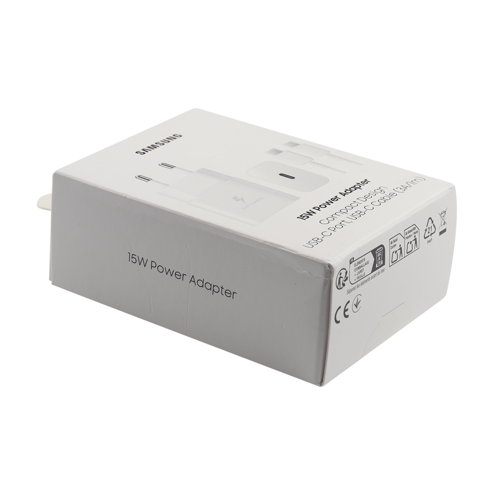Travel Wall Charger + Cable 15W (USB-C) for Samsung White