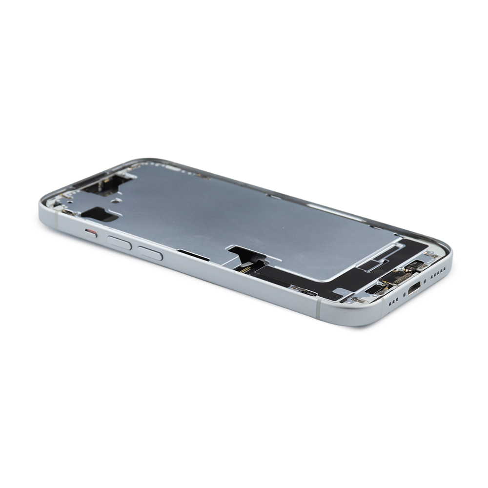Rear Housing with small parts (US Version) For iPhone 15 Blue Titanium Pulled