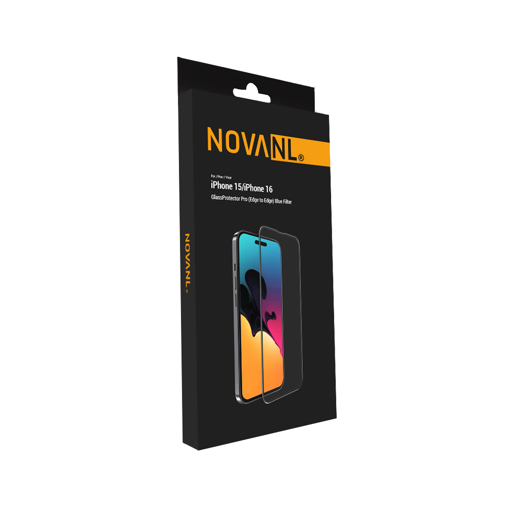 NovaNL GlassProtector Pro Edge to Edge (Blue Filter) For For Apple iPhone 15/iPhone 16