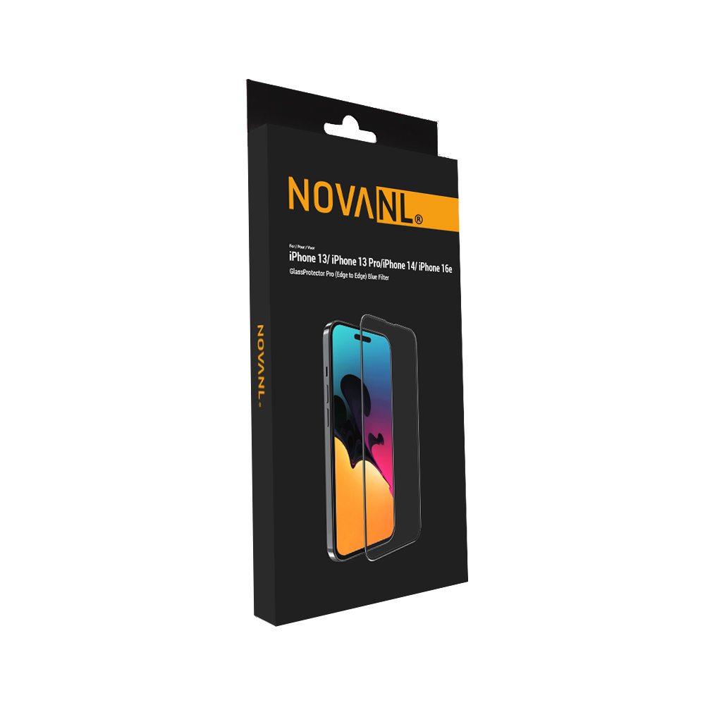 NovaNL GlassProtector Pro Edge to Edge (Blue Filter) For For Apple iPhone 17e/16e/14/13/13 Pro