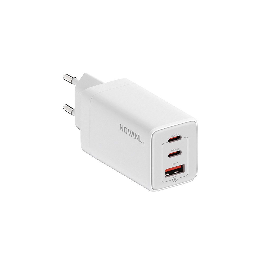 NOVANL ProCharge 65W Triple Port (2x USB-C & USB-A) White