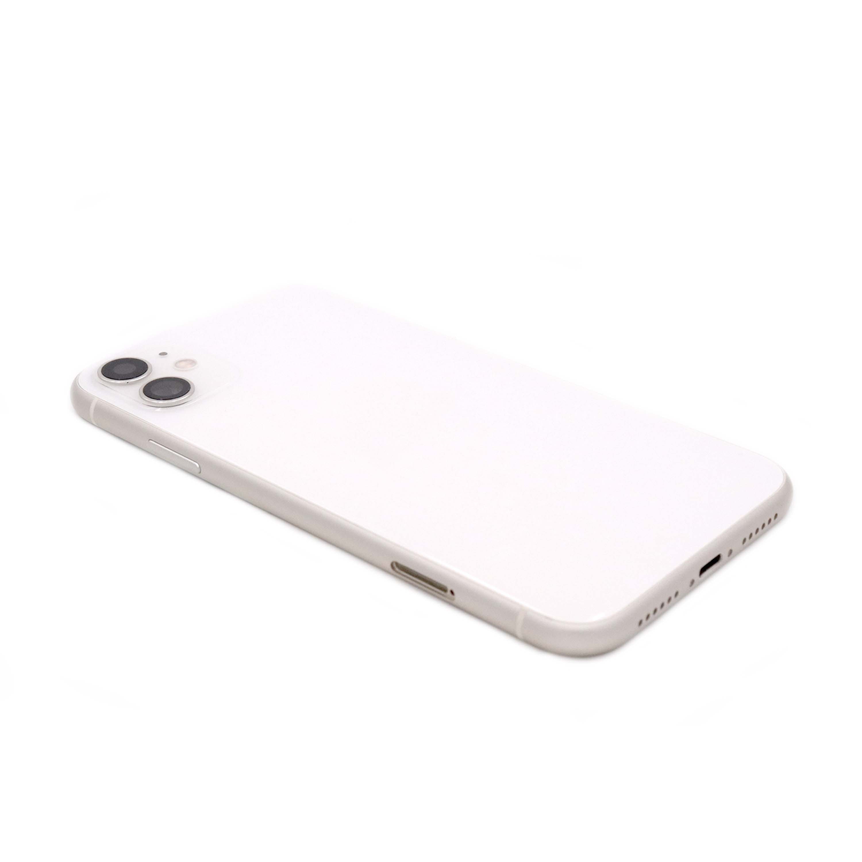 Rear Housing with small parts For iPhone 11 White Pulled