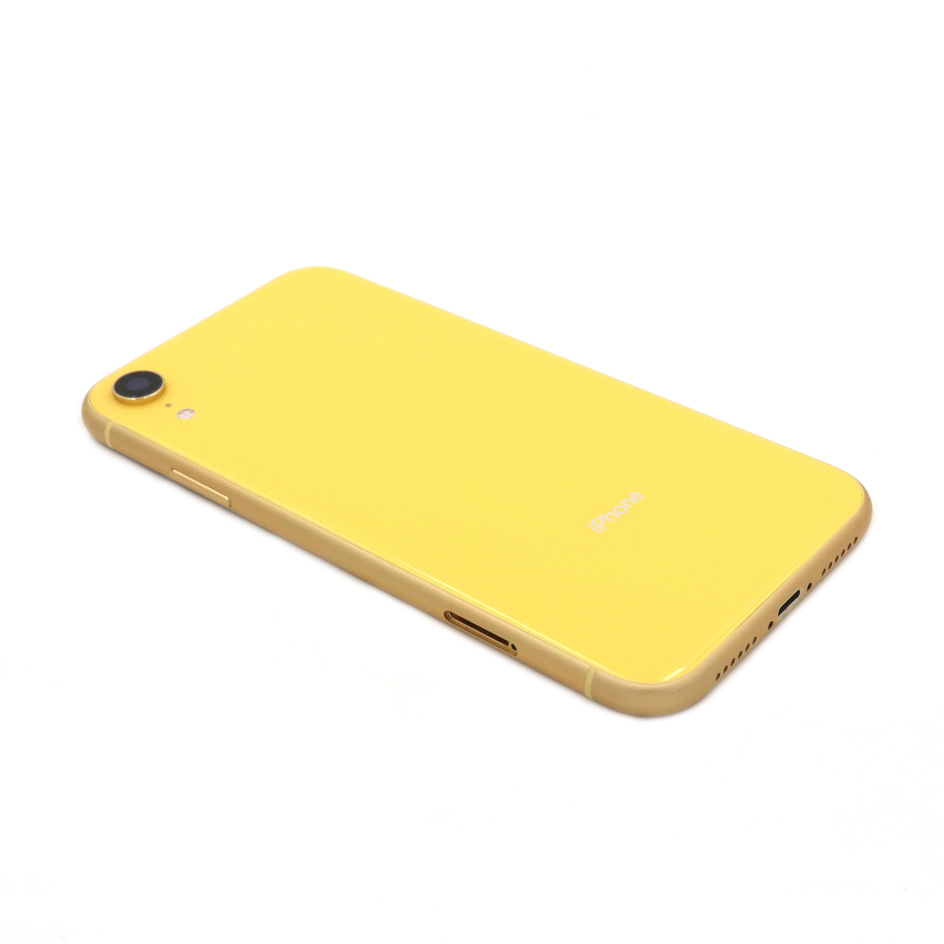 Rear Housing with small parts For iPhone Xr Yellow Pulled