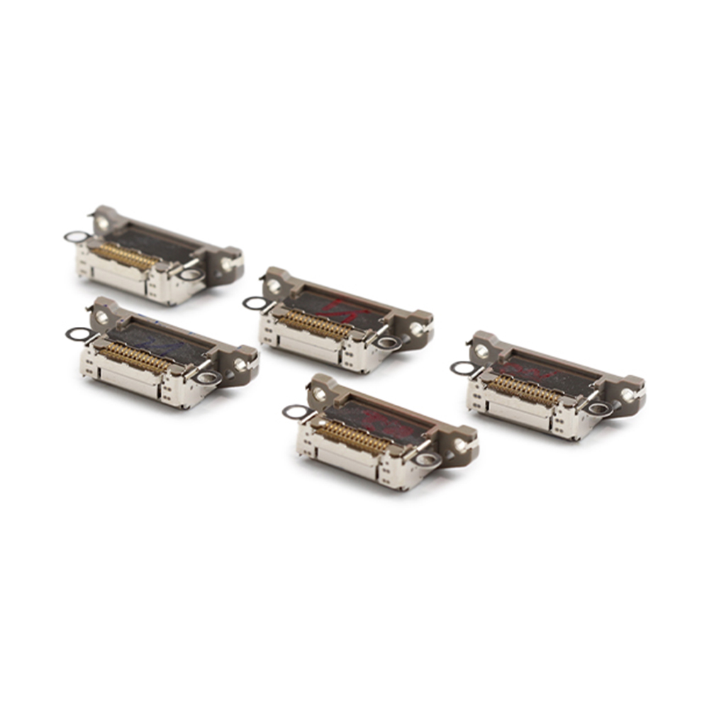 Charging Port ( 5 Pieces , Soldering Required) For iPhone 15 Pro /15 Pro Max Natural Titanium OEM-Equivalent
