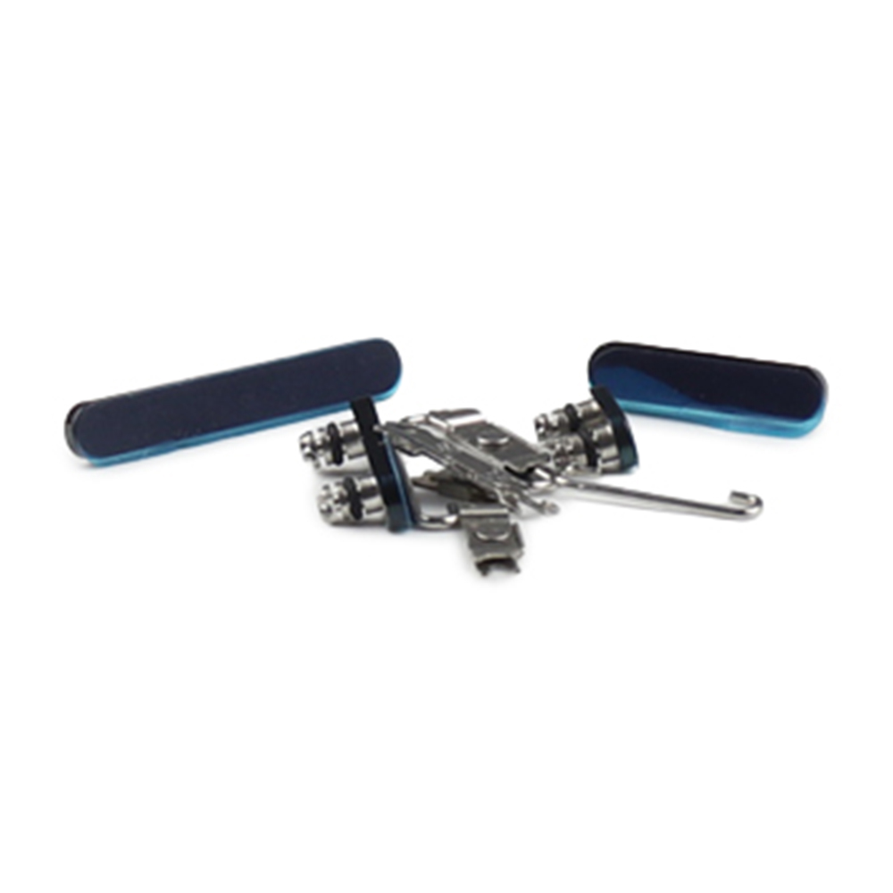 Housing Button Set (Power, Volume, Switch) For iPhone 15 Pro/ 15 Pro Max Blue Titanium OEM-Equivalent