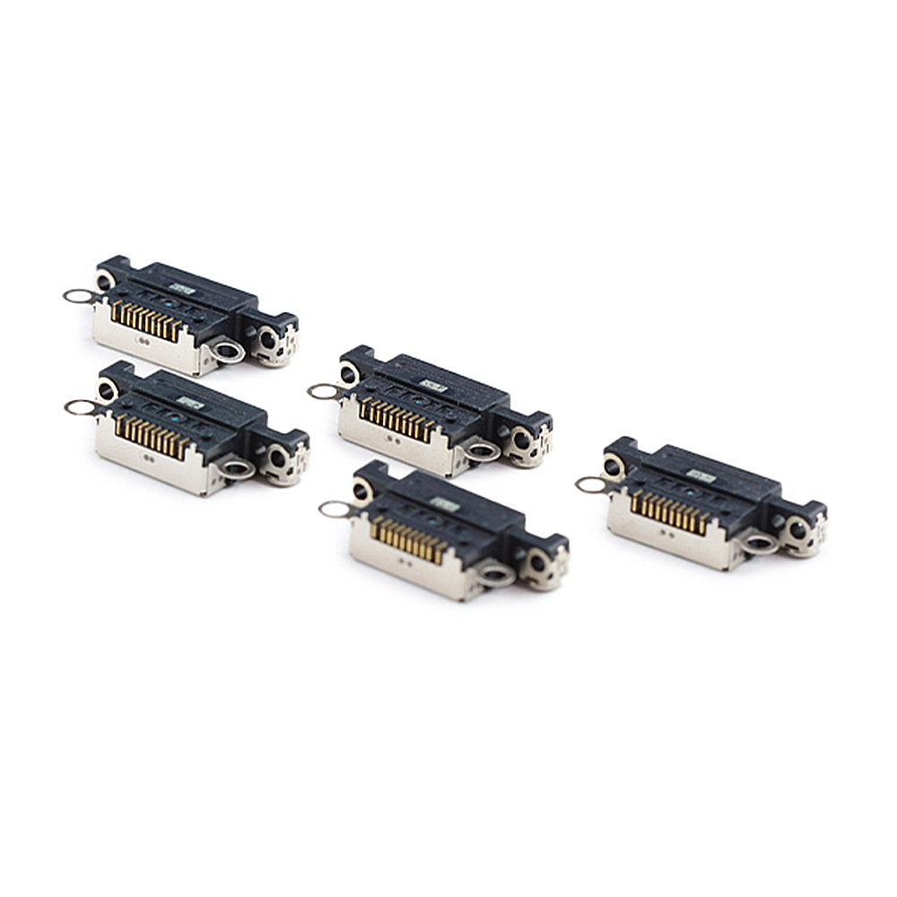 Charging Port ( 5 Pieces , Soldering Required) For iPhone 14/14 Plus Black OEM-Equivalent