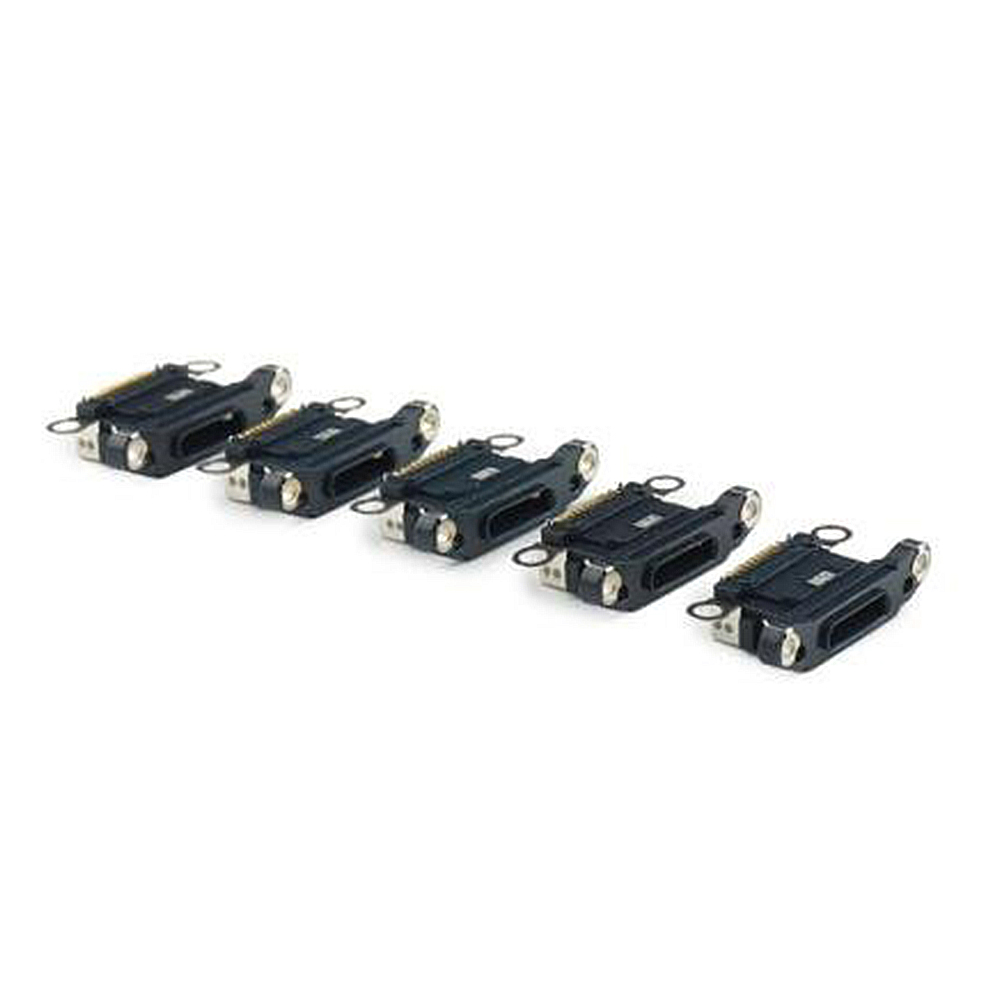 Charging Port ( 5 Pieces , Soldering Required) For iPhone 13 Pro /13 Pro Max Black OEM-Equivalent