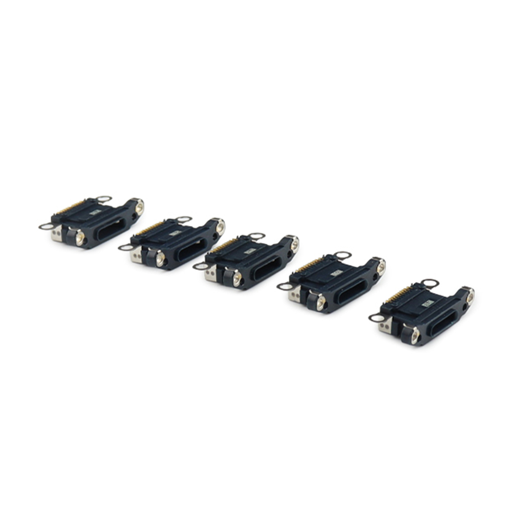 Charging Port ( 5 Pieces , Soldering Required) For iPhone 13/13 mini Black OEM-Equivalent