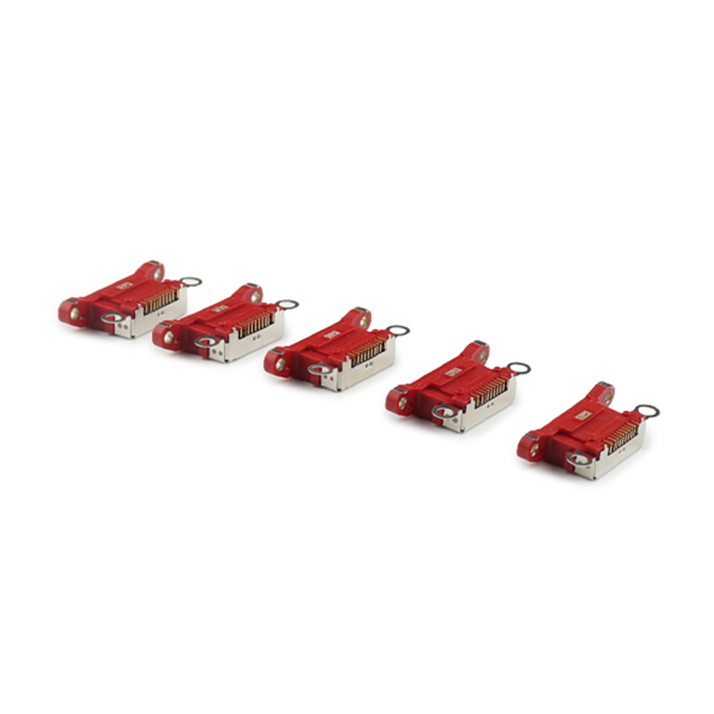 Charging Port ( 5 Pieces , Soldering Required) For iPhone 13/13 mini Red OEM-Equivalent