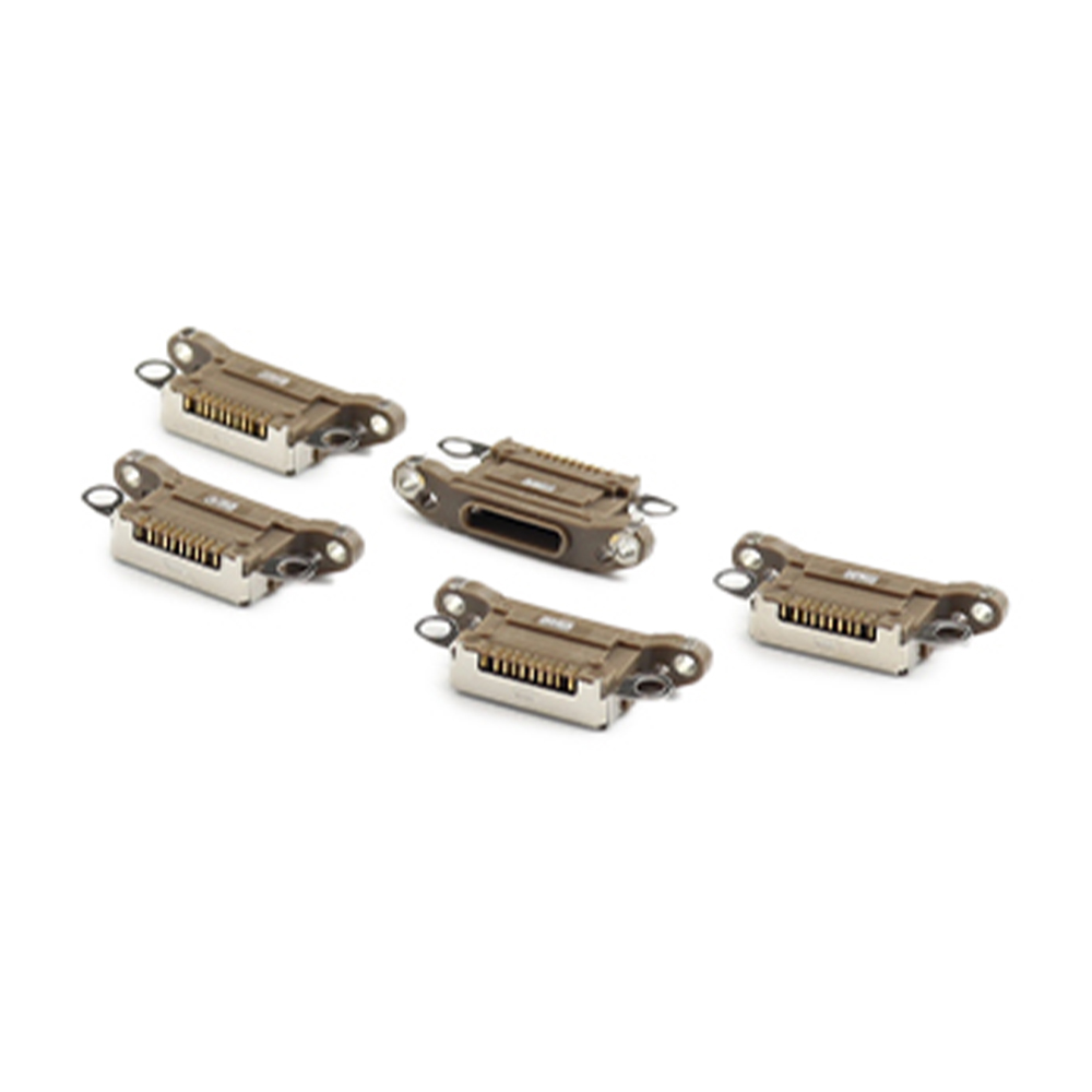 Charging Port ( 5 Pieces , Soldering Required) For iPhone 12 Pro Max Gold OEM-Equivalent