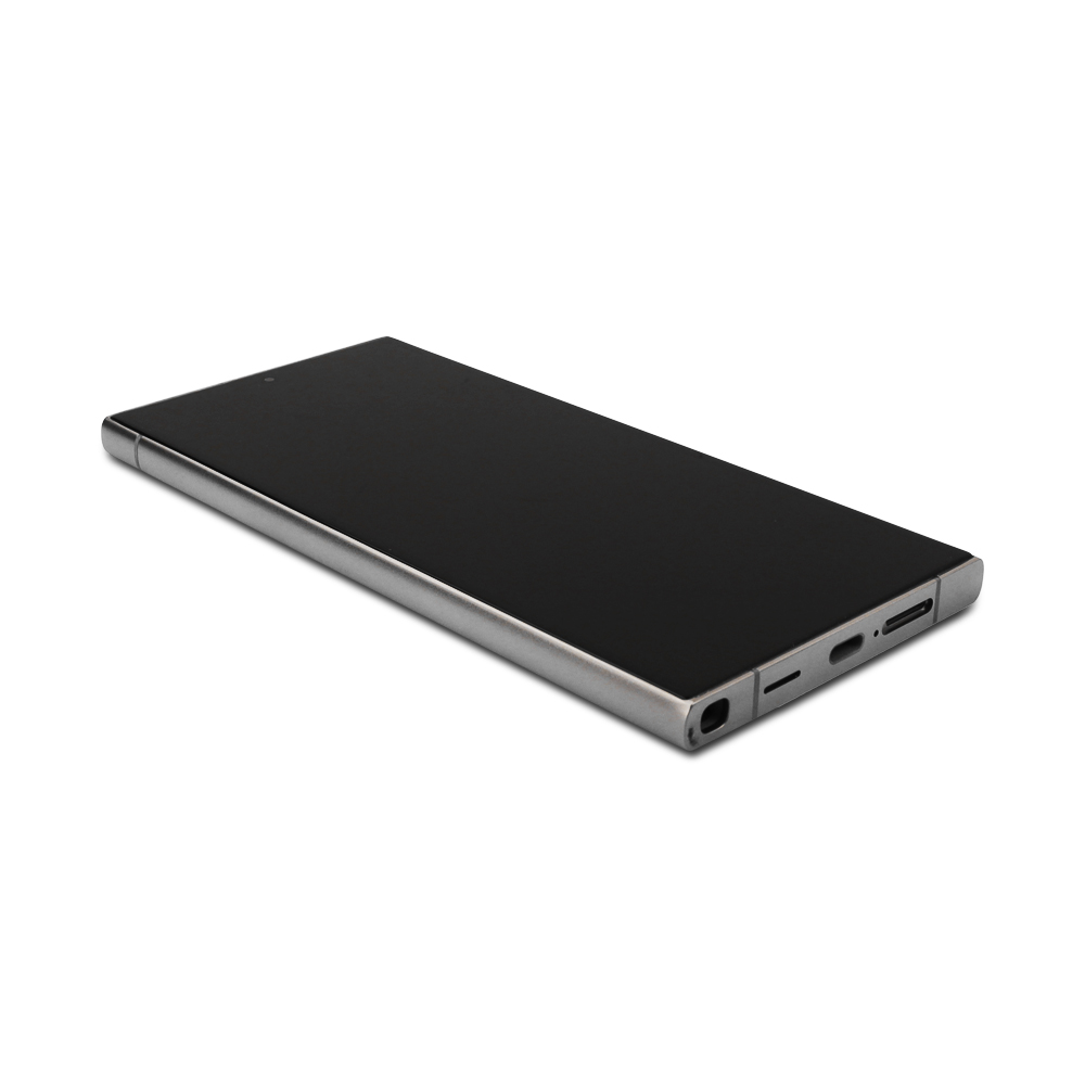 Display Complete with Housing For Samsung Galaxy S24 Ultra (SM-S928) Titanium Gray Soft Oled