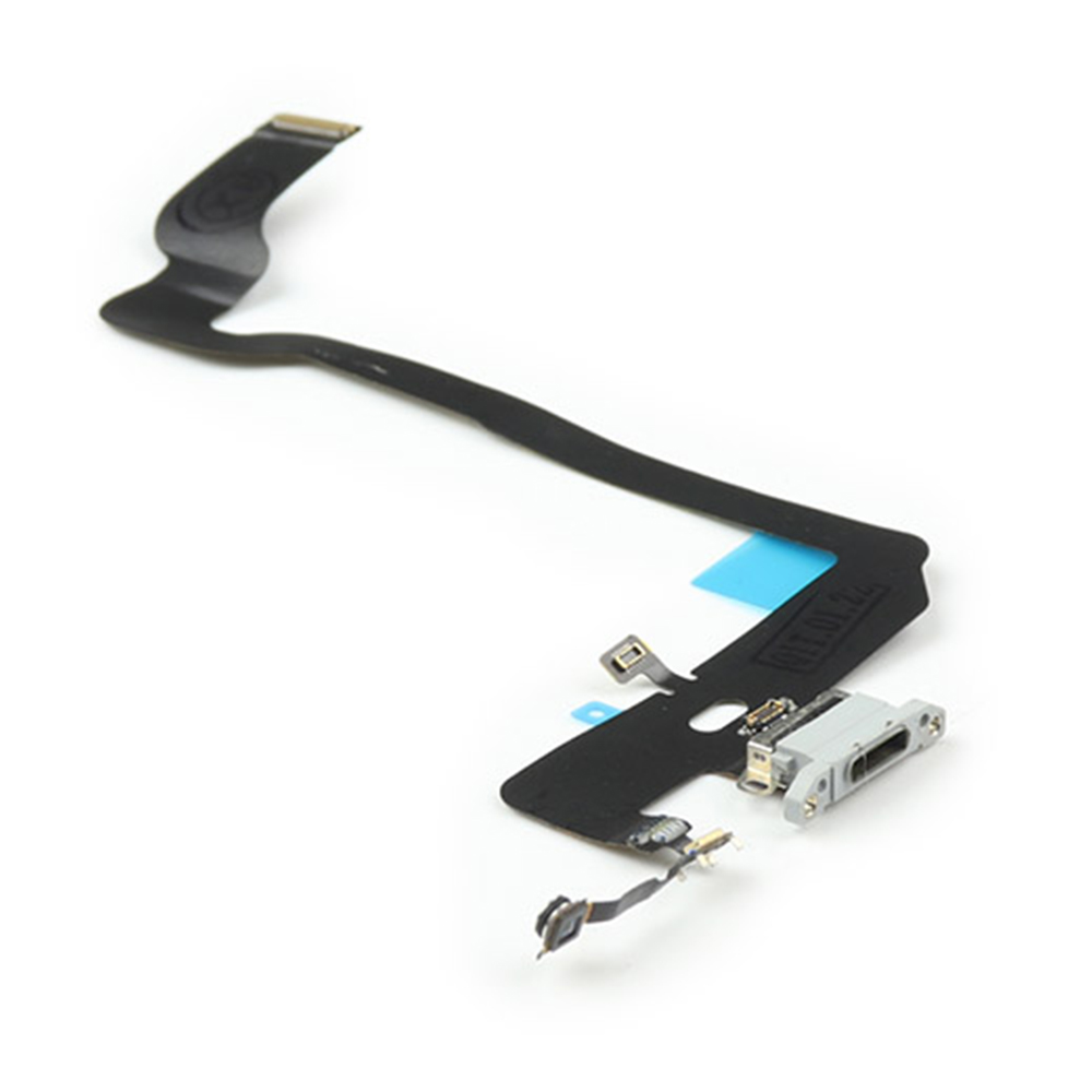 Charging Port For iPhone Xs Silver Pulled