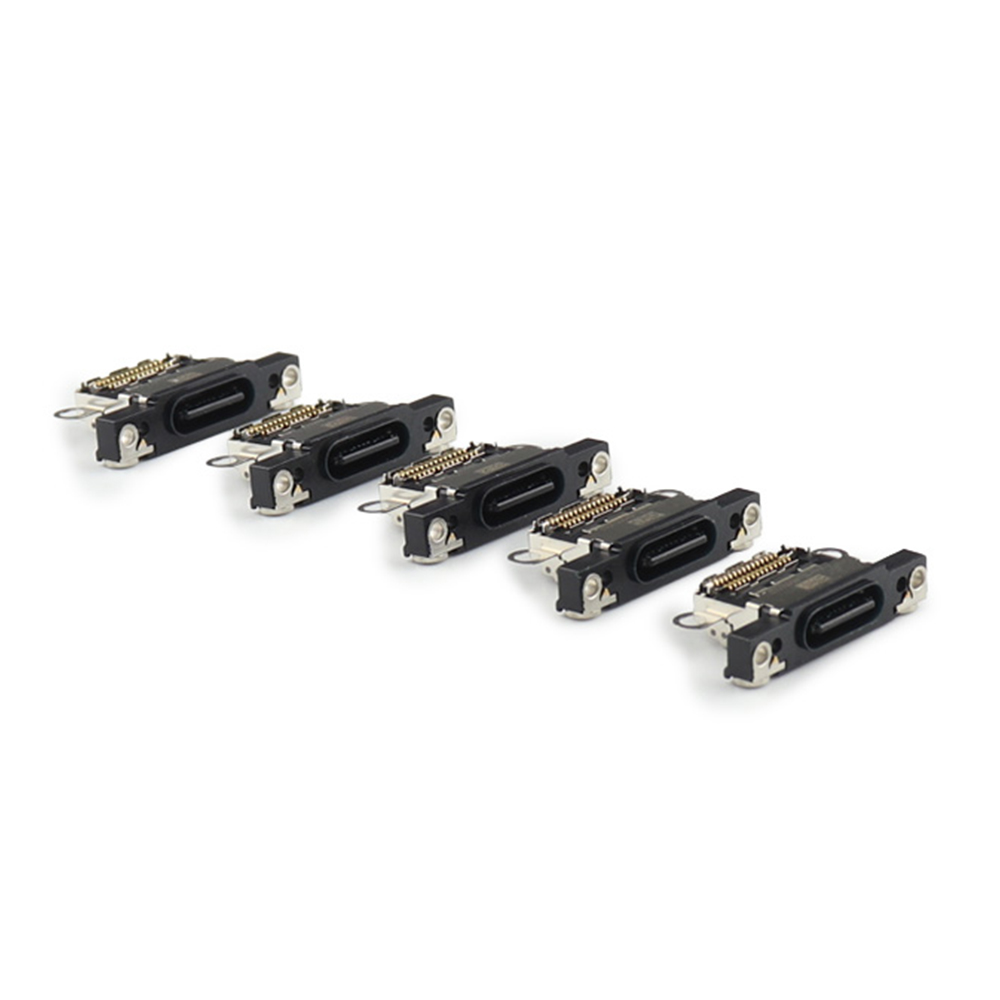 Charging Port ( 5 Pieces , Soldering Required) For iPhone 16/ 16 Plus Black OEM-Equivalent