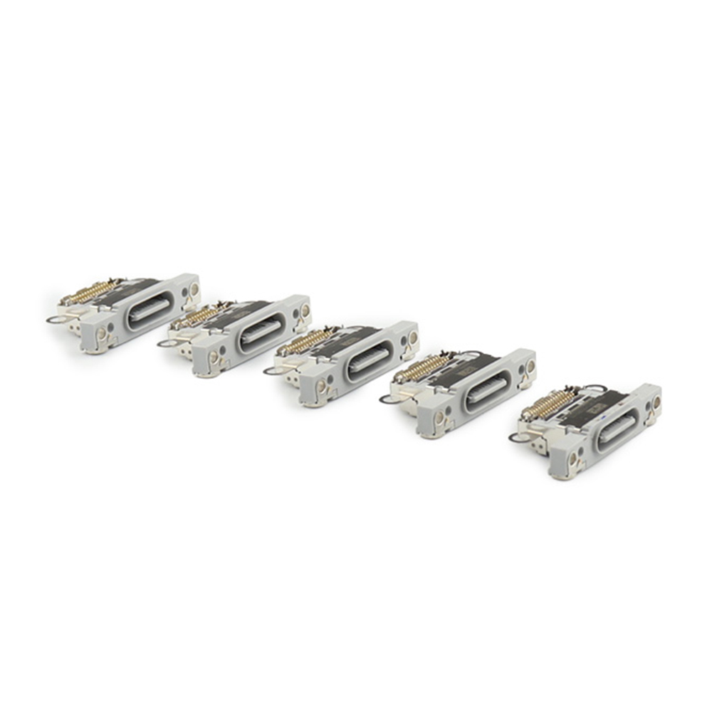 Charging Port ( 5 Pieces , Soldering Required) For iPhone 16/ 16 Plus White OEM-Equivalent