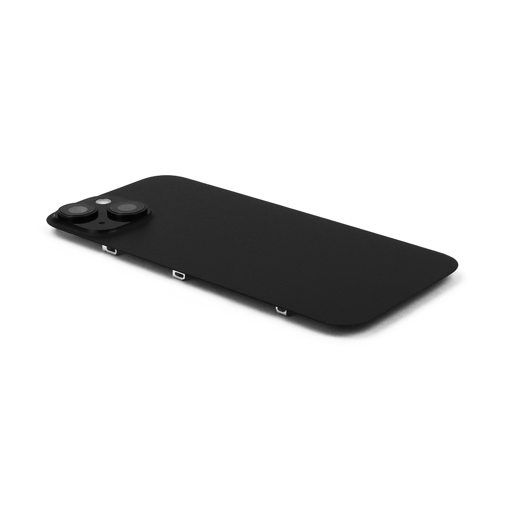 Back Cover incl. Camera lens, Flash Light and Wireless Charging For iPhone 15 (EU Version) Black Titanium Pulled C