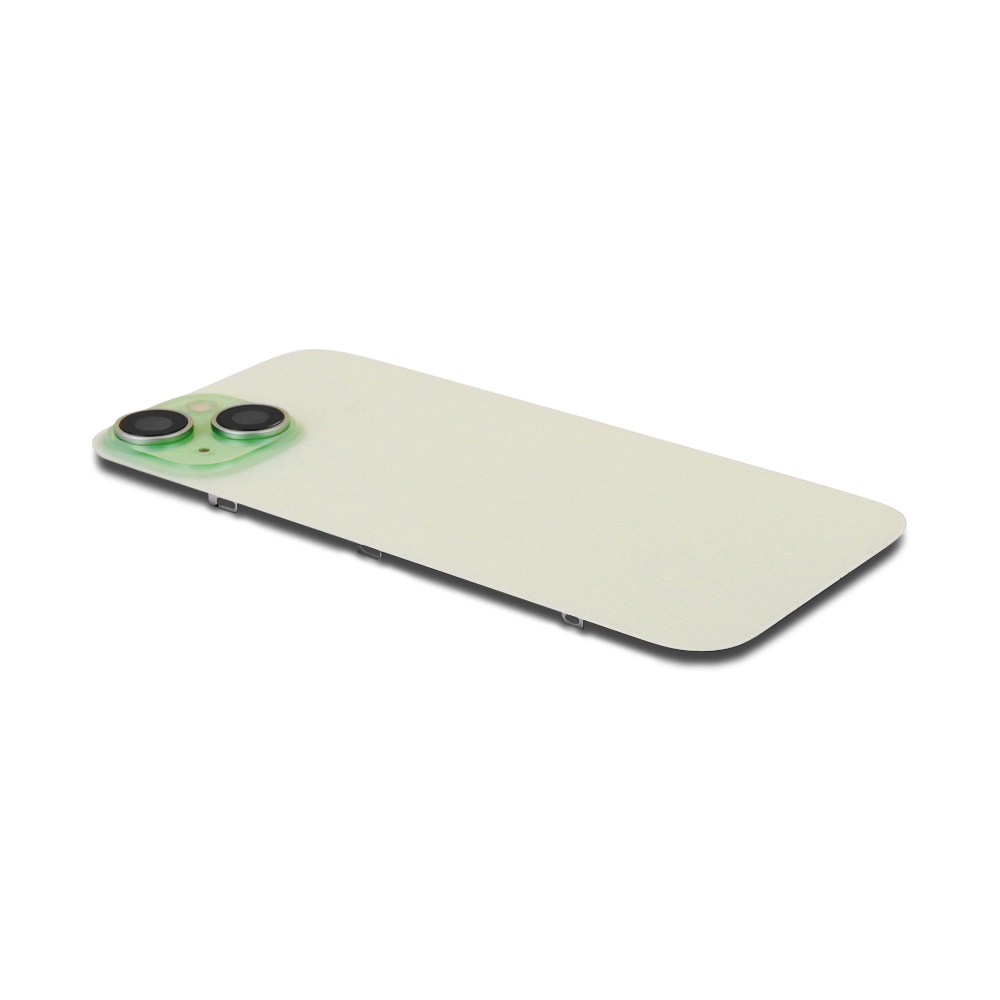 Back Cover incl. Camera lens, Flash Light and Wireless Charging For iPhone 15 (EU Version) Green Titanium Pulled C