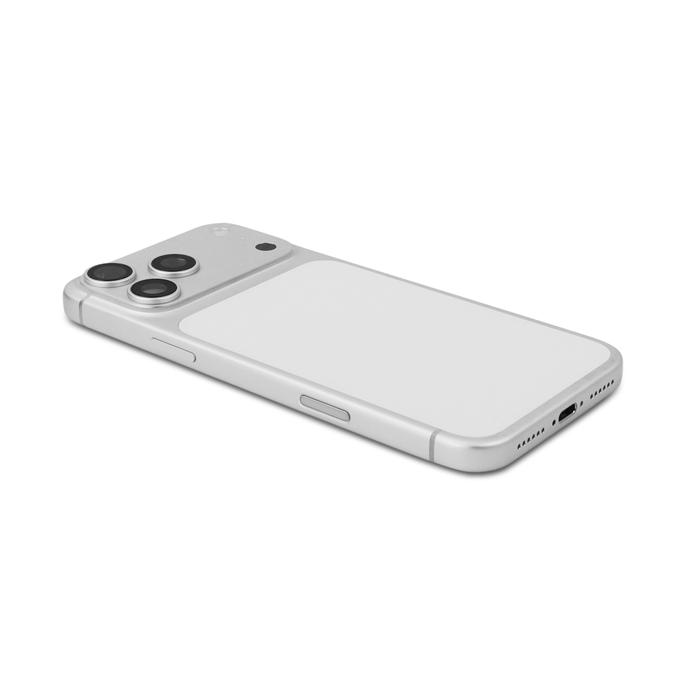 Rear Housing with small parts For iPhone 17 Pro Max (EU Version) Silver Pulled