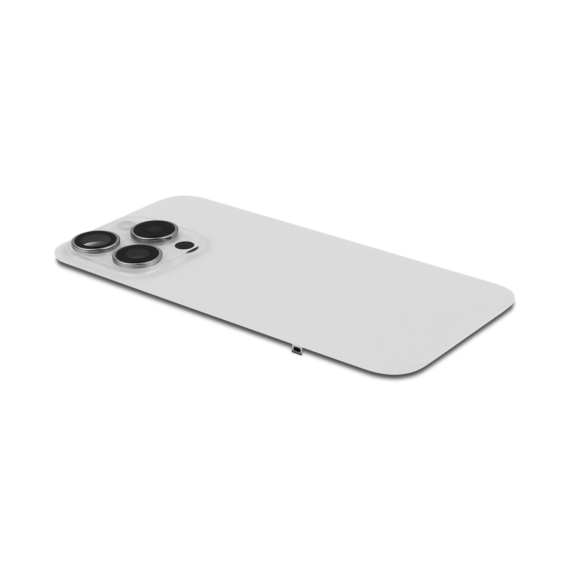 Back Cover incl. Camera lens, Flash Light and Wireless Charging For iPhone 15 Pro White Titanium Pulled B
