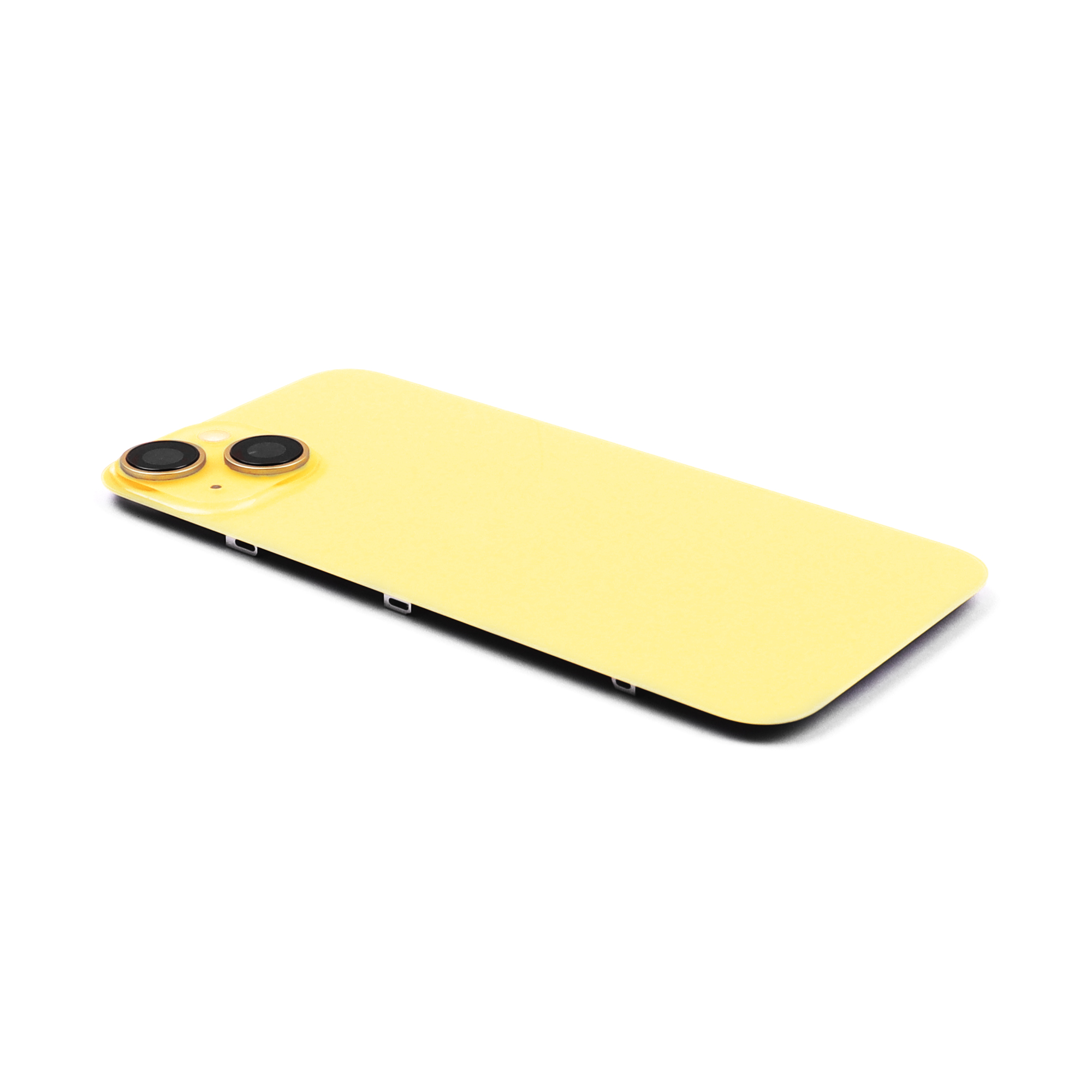 Back Cover incl. Camera lens, Flash Light and Wireless Charging For iPhone 14 Yellow Pulled B