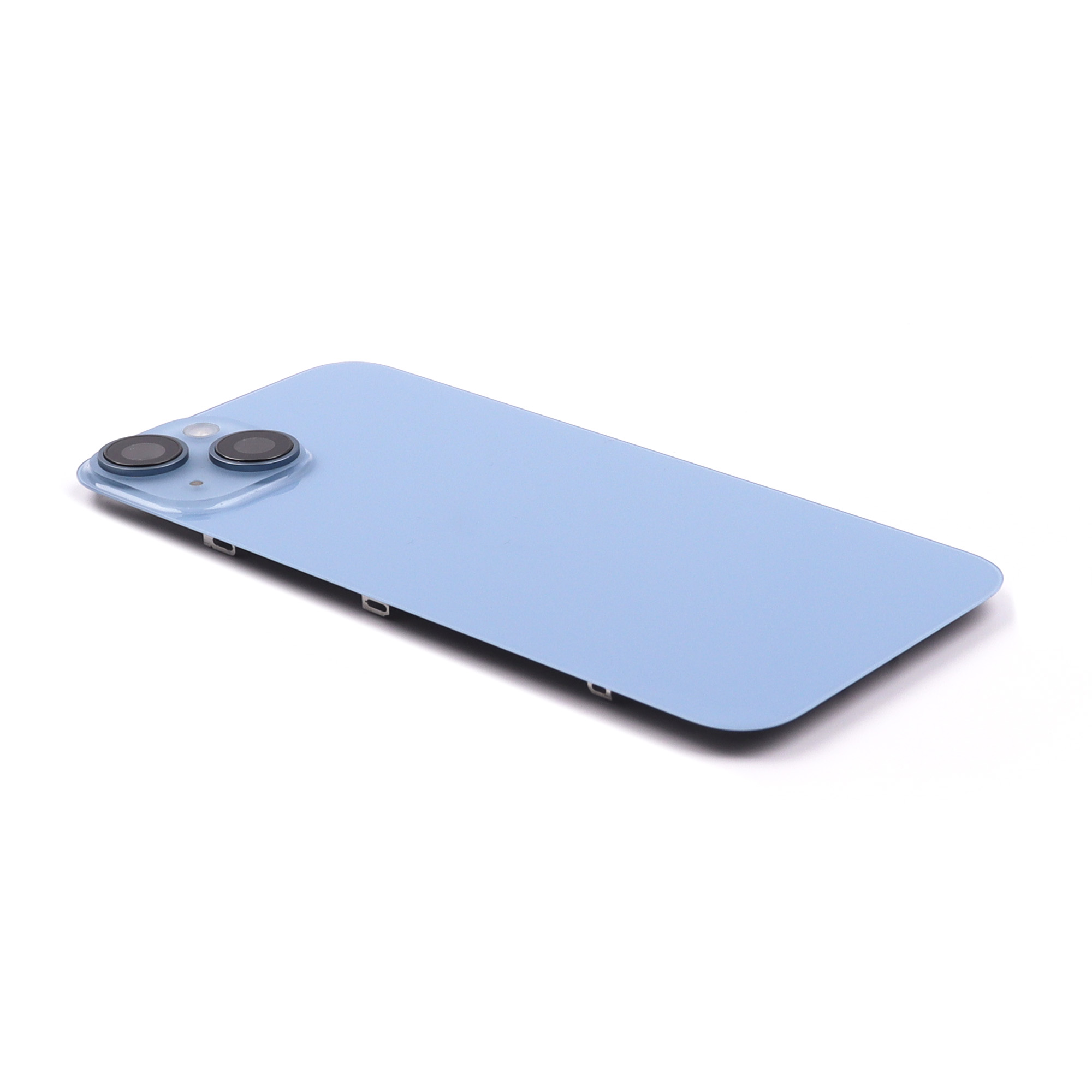 Back Cover incl. Camera lens, Flash Light and Wireless Charging For iPhone 14 Blue Pulled B