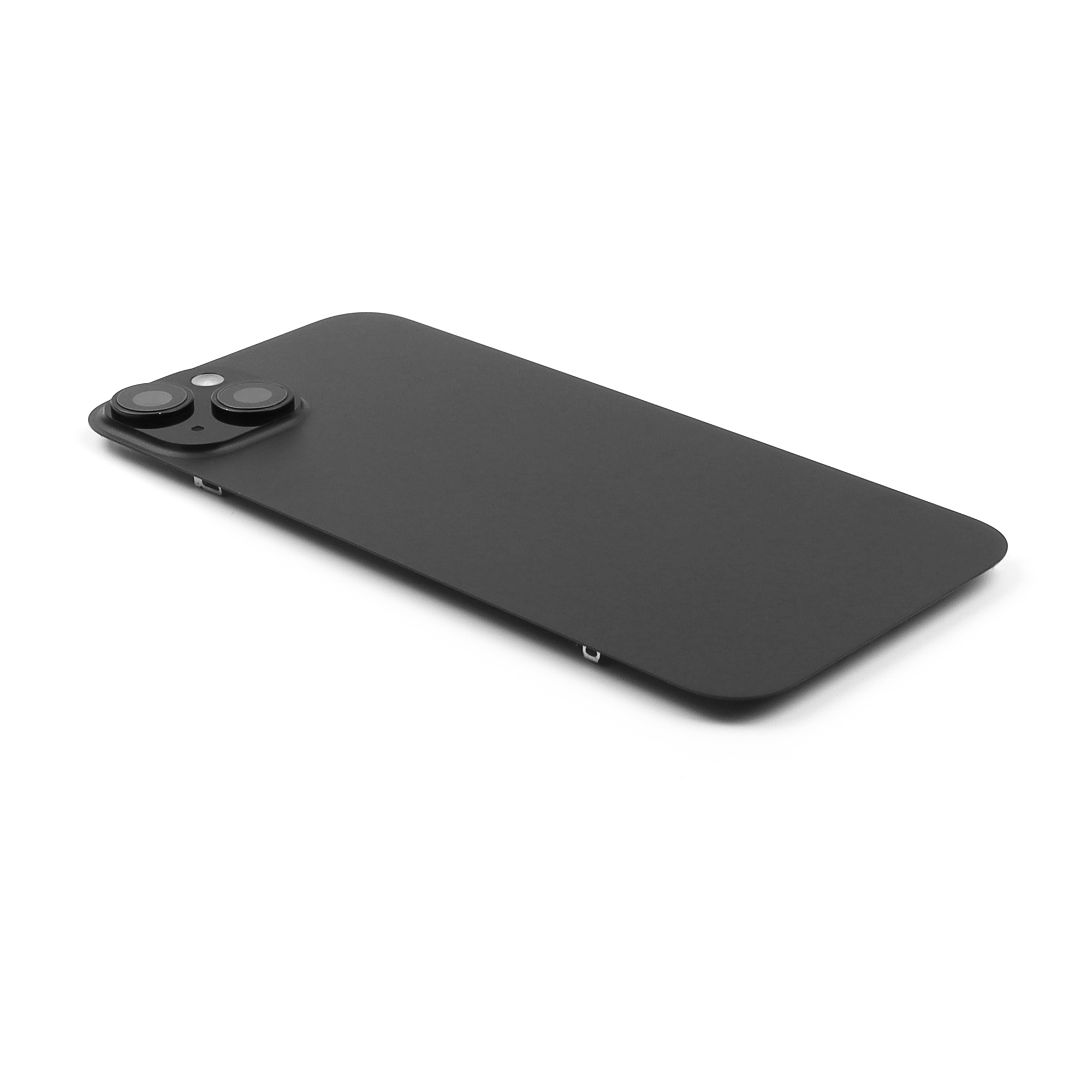 Back Cover incl. Camera lens, Flash Light and Wireless Charging For iPhone 15 Plus Black Titanium Pulled B
