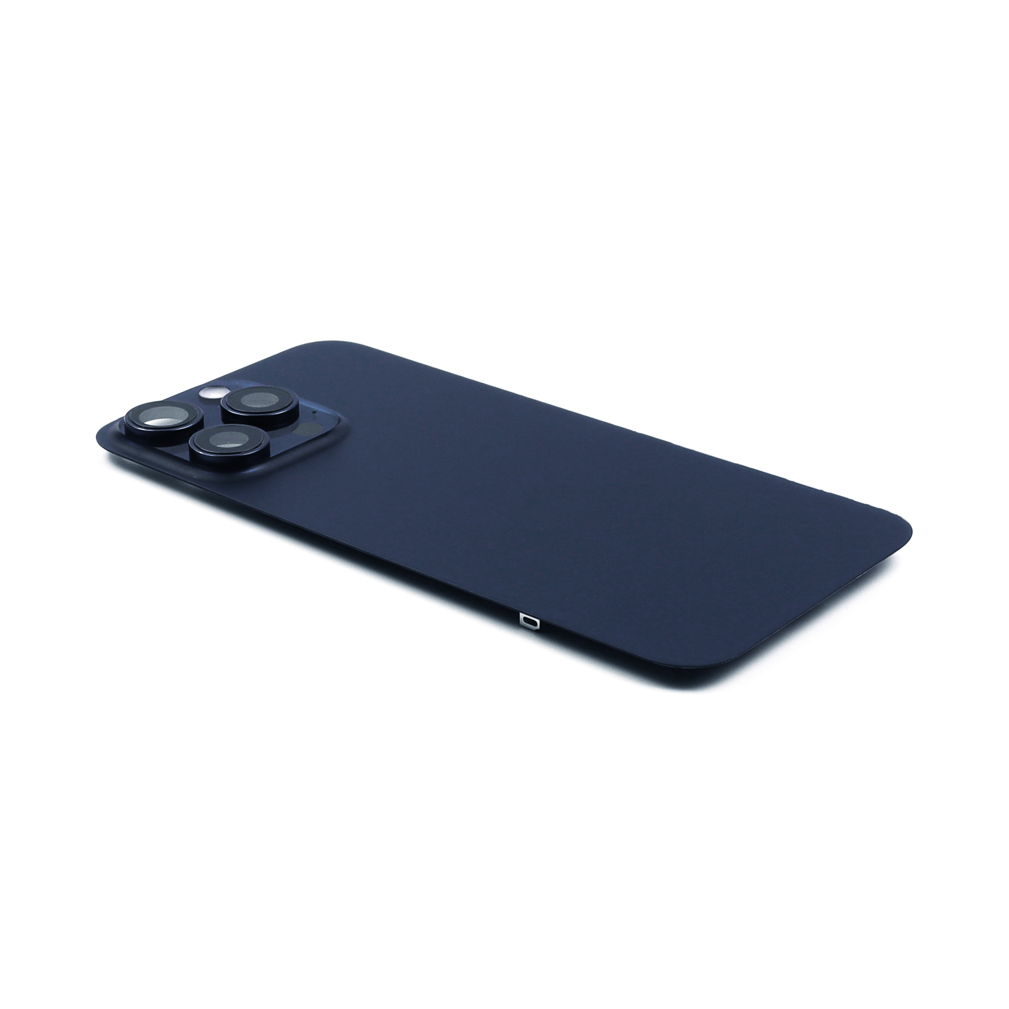 Back Cover incl. Camera lens, Flash Light and Wireless Charging For iPhone 15 Pro Max Blue Titanium Pulled B