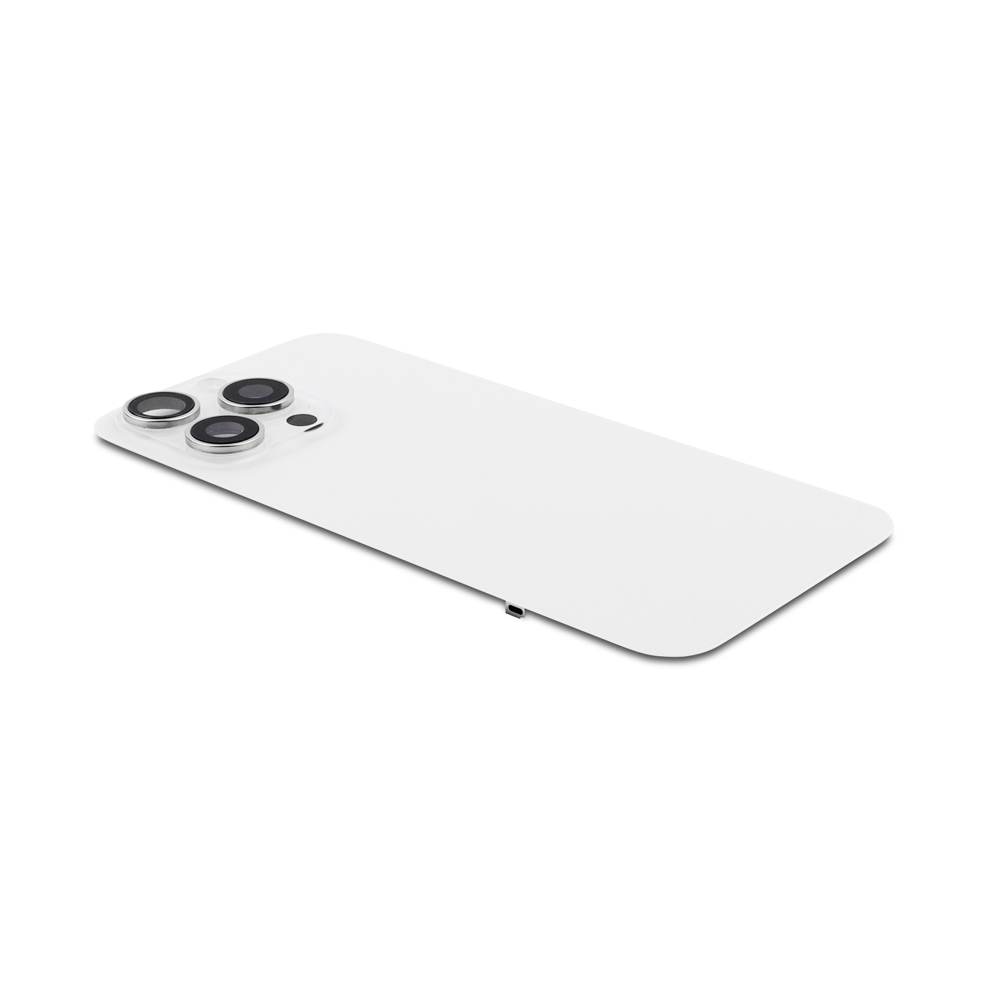 Back Cover incl. Camera lens, Flash Light and Wireless Charging For iPhone 15 Pro Max White Titanium Pulled C