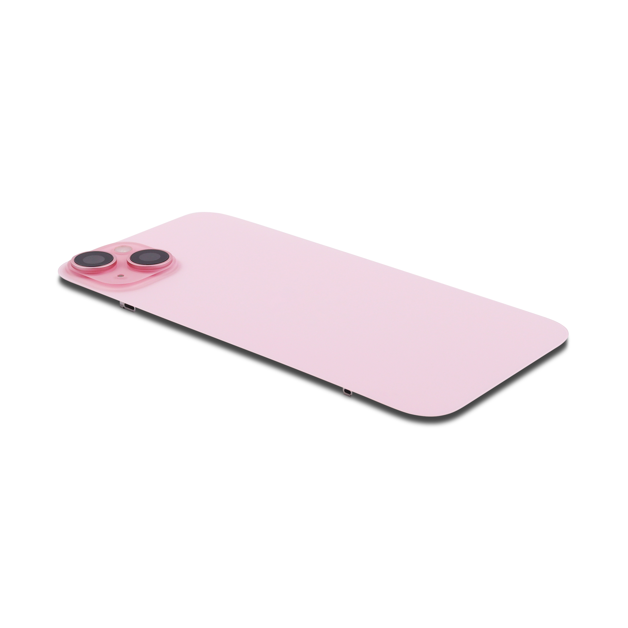 Back Cover incl. Camera lens, Flash Light and Wireless Charging For iPhone 15 Plus Pink Titanium Pulled B