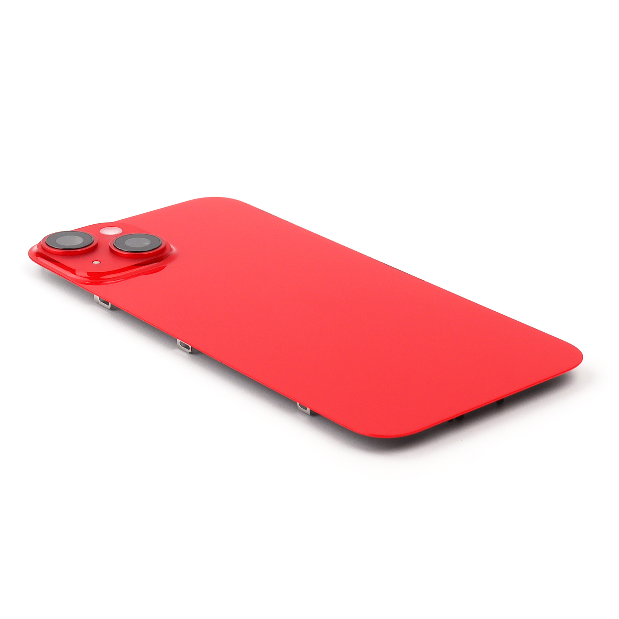 Back Cover incl. Camera lens, Flash Light and Wireless Charging For iPhone 14 Red Pulled B