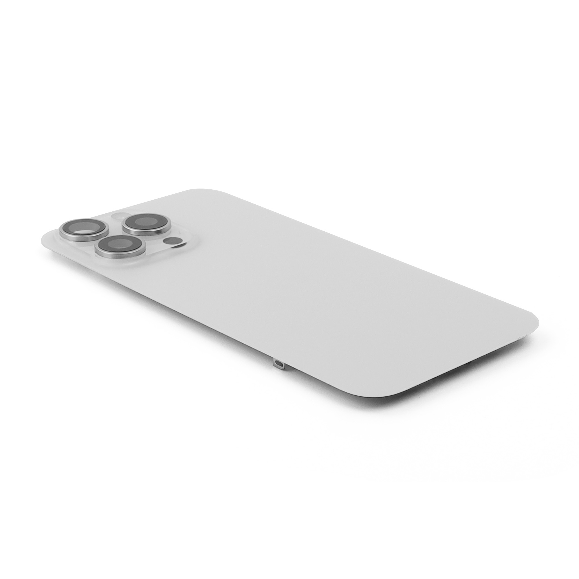 Back Cover incl. Camera lens, Flash Light and Wireless Charging For iPhone 15 Pro Max White Titanium Pulled B