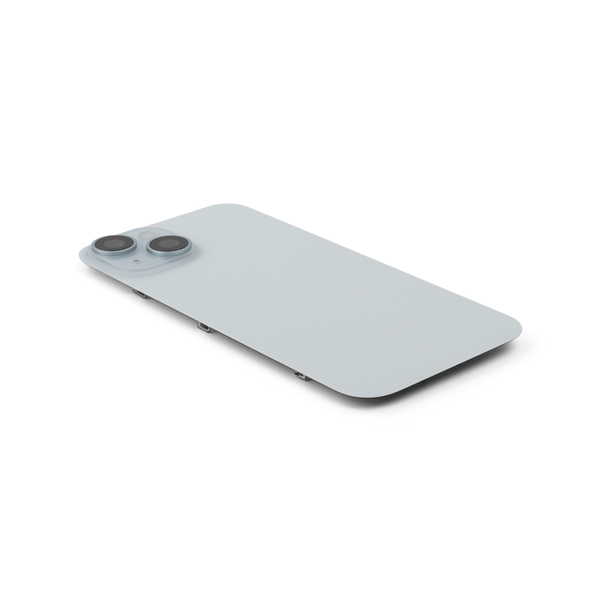 Back Cover incl. Camera lens, Flash Light and Wireless Charging For iPhone 15 (EU Version) Blue Titanium Pulled C