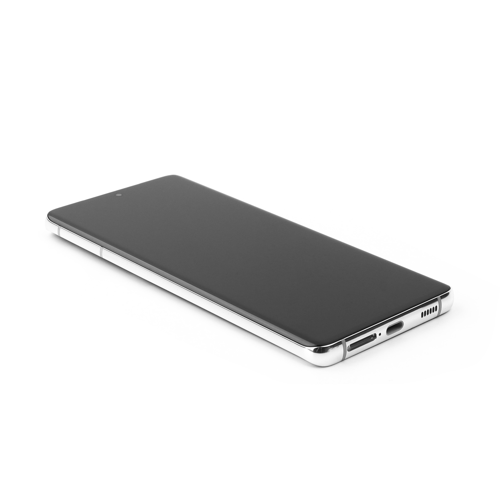 Display Complete with Housing For Samsung Galaxy S21 Ultra 5G Silver Soft Oled