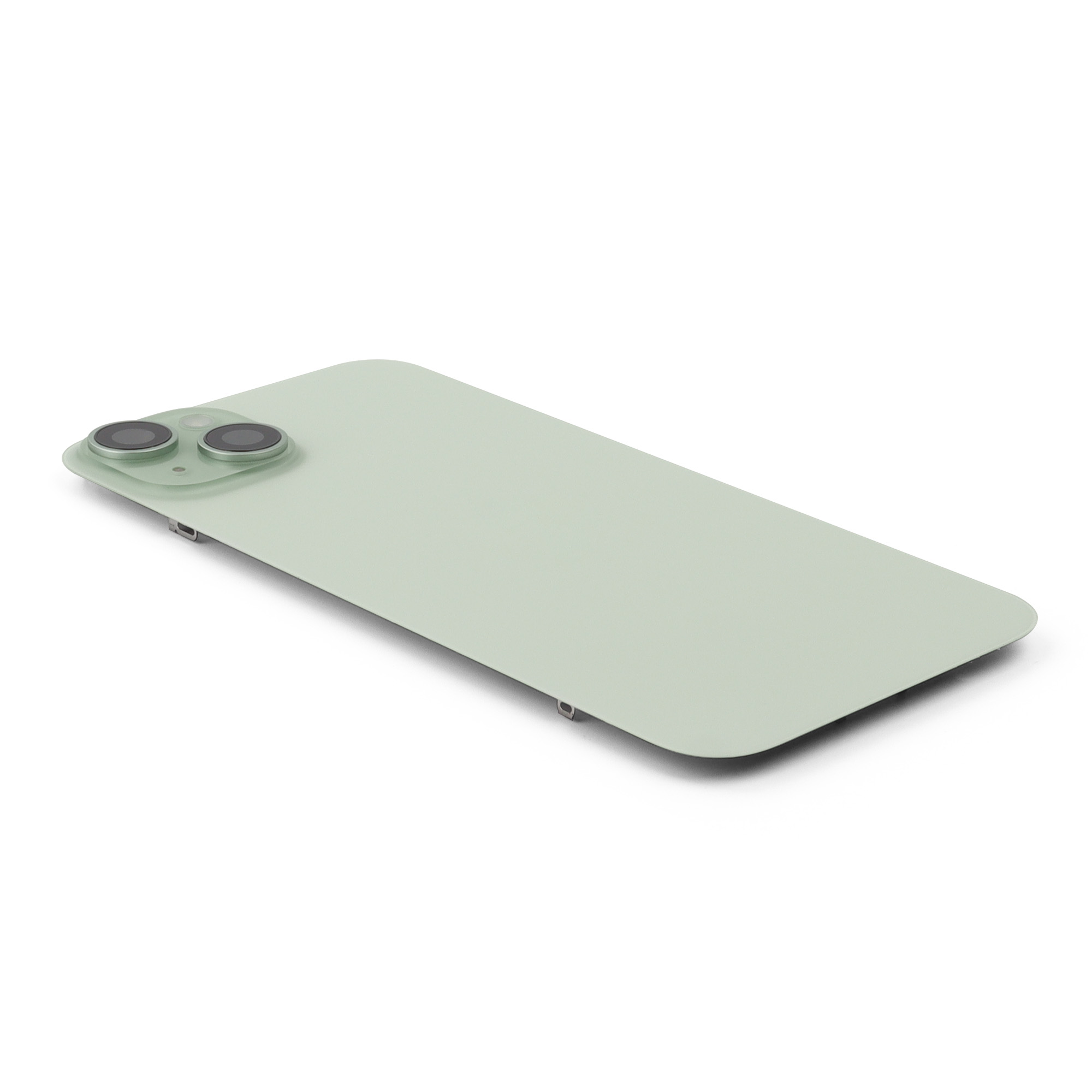 Back Cover incl. Camera lens, Flash Light and Wireless Charging For iPhone 15 Plus Green Titanium Pulled C