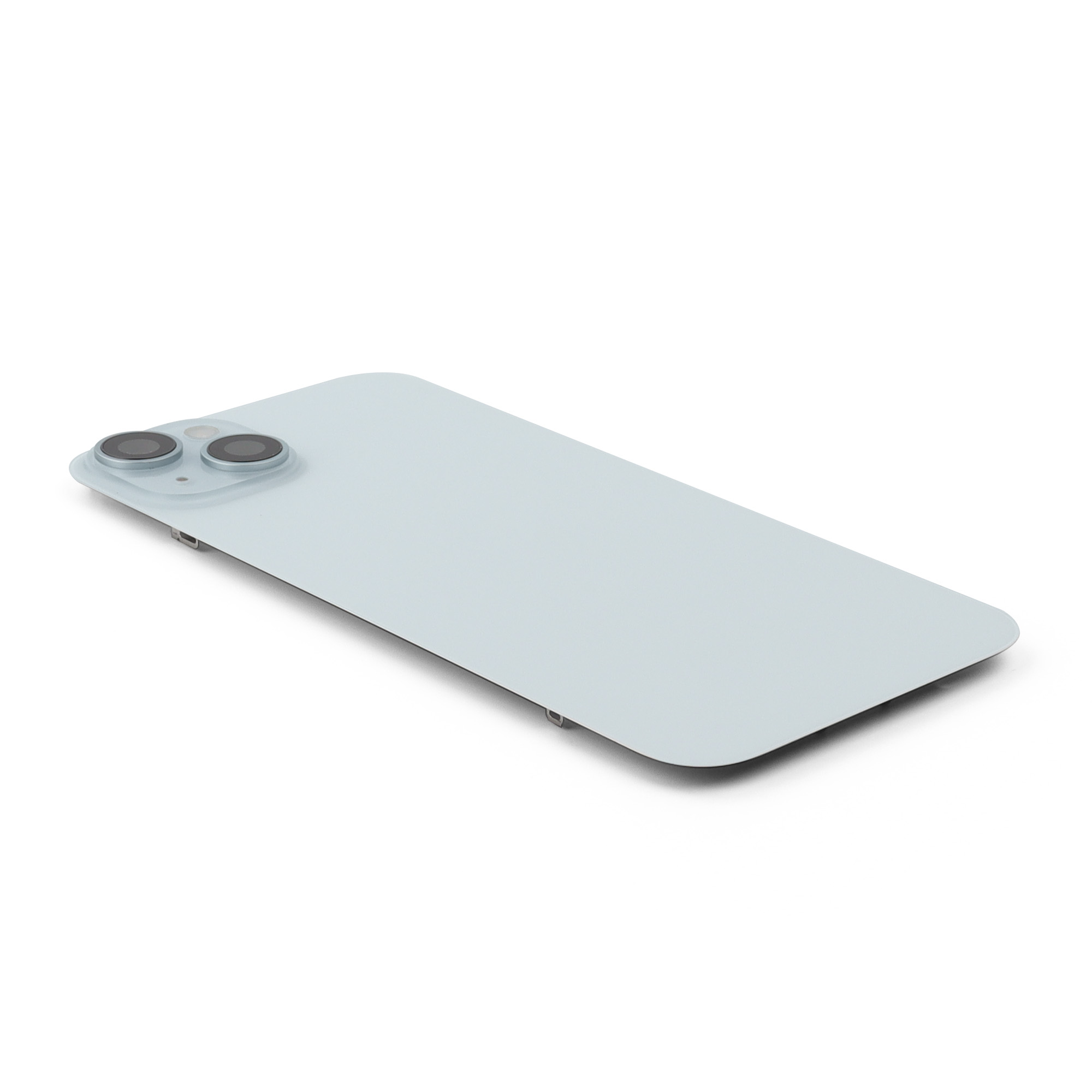 Back Cover incl. Camera lens, Flash Light and Wireless Charging For iPhone 15 Plus Blue Titanium Pulled B