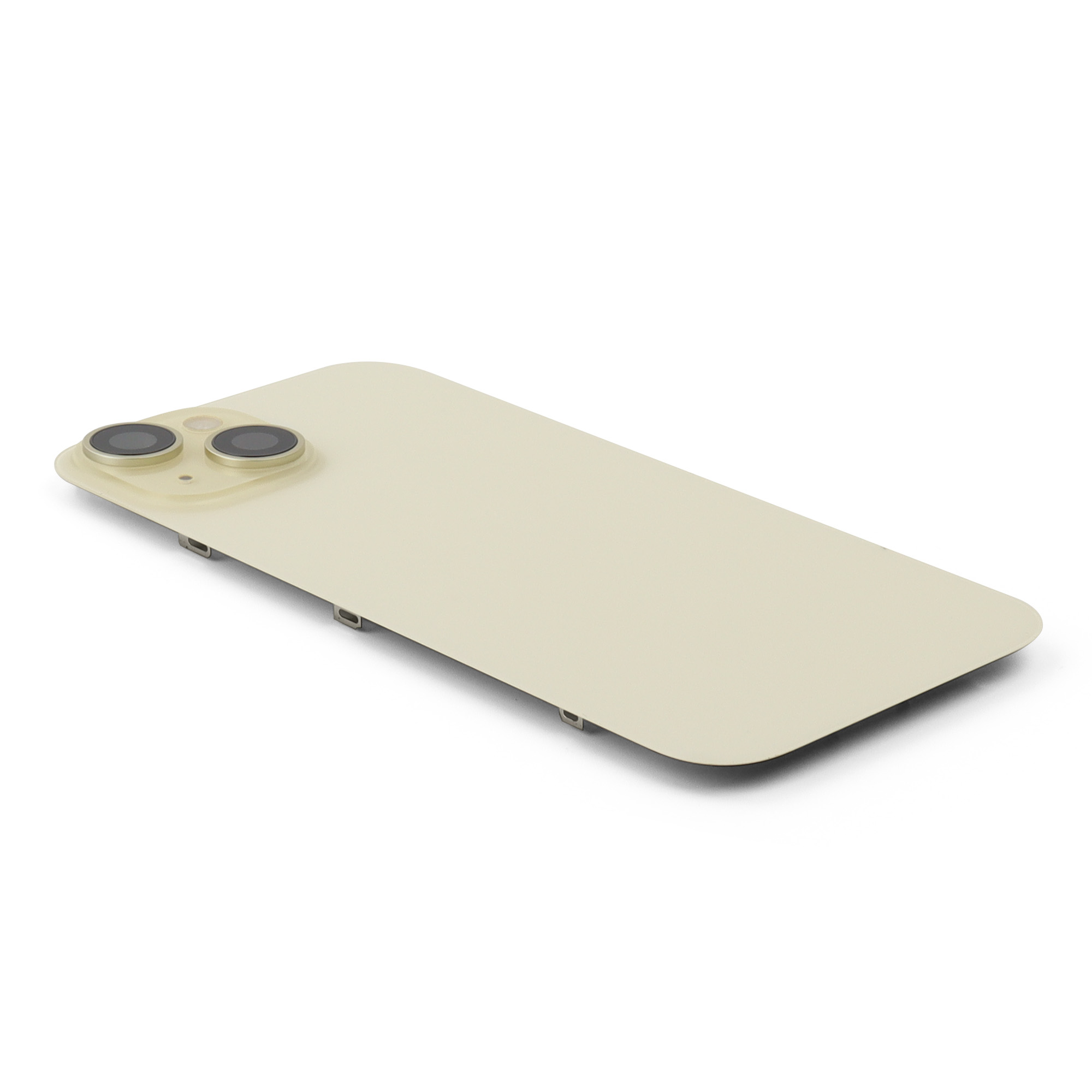 Back Cover incl. Camera lens, Flash Light and Wireless Charging For iPhone 15 (EU Version) Yellow Titanium Pulled B